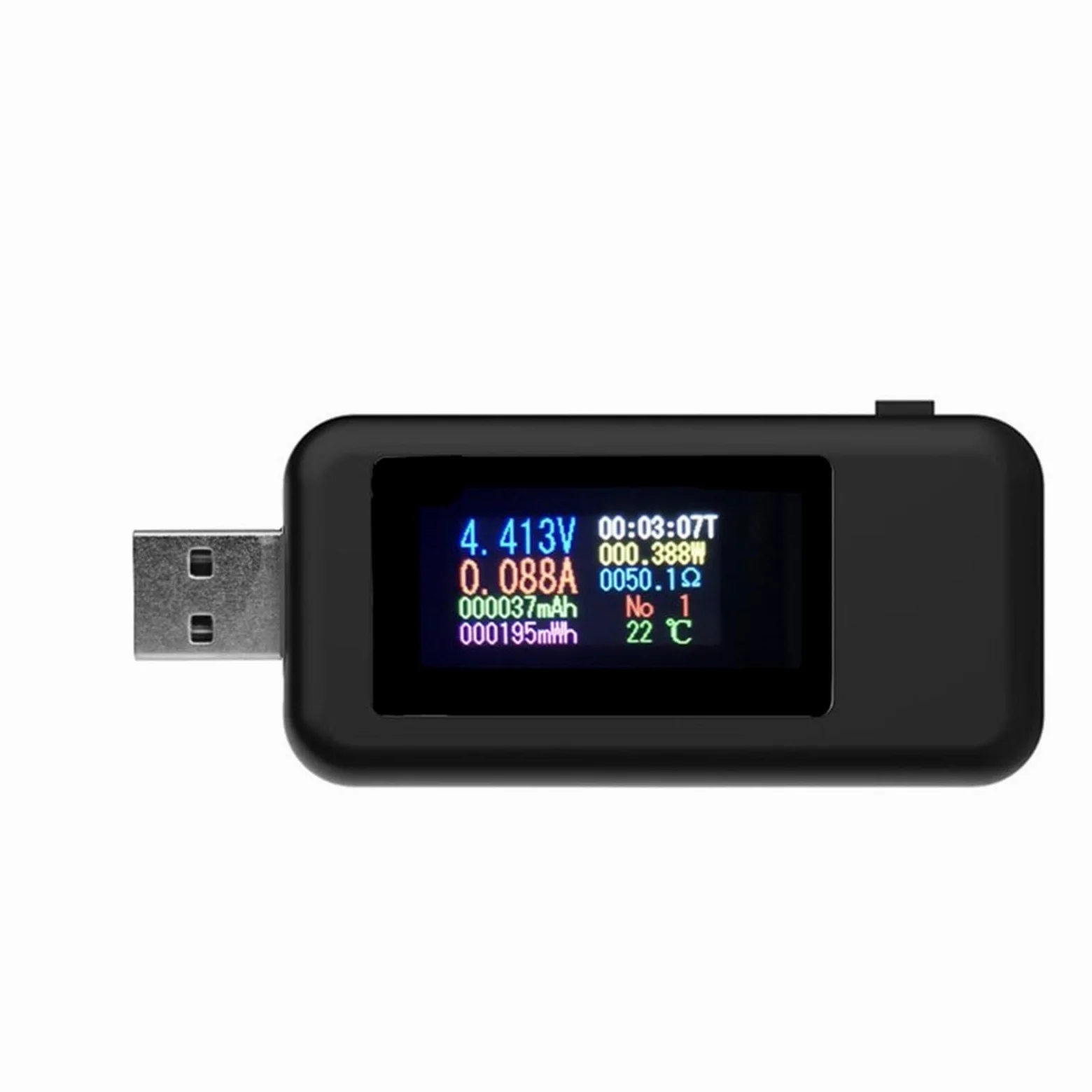 Amperomierz USB, 10 W 1 Wielofunkcyjny Tester Gniazda USB Złącze Napięcia Prądu Ładowania Akumulatora Power Bank 10 Sztuk/partia(Nero)