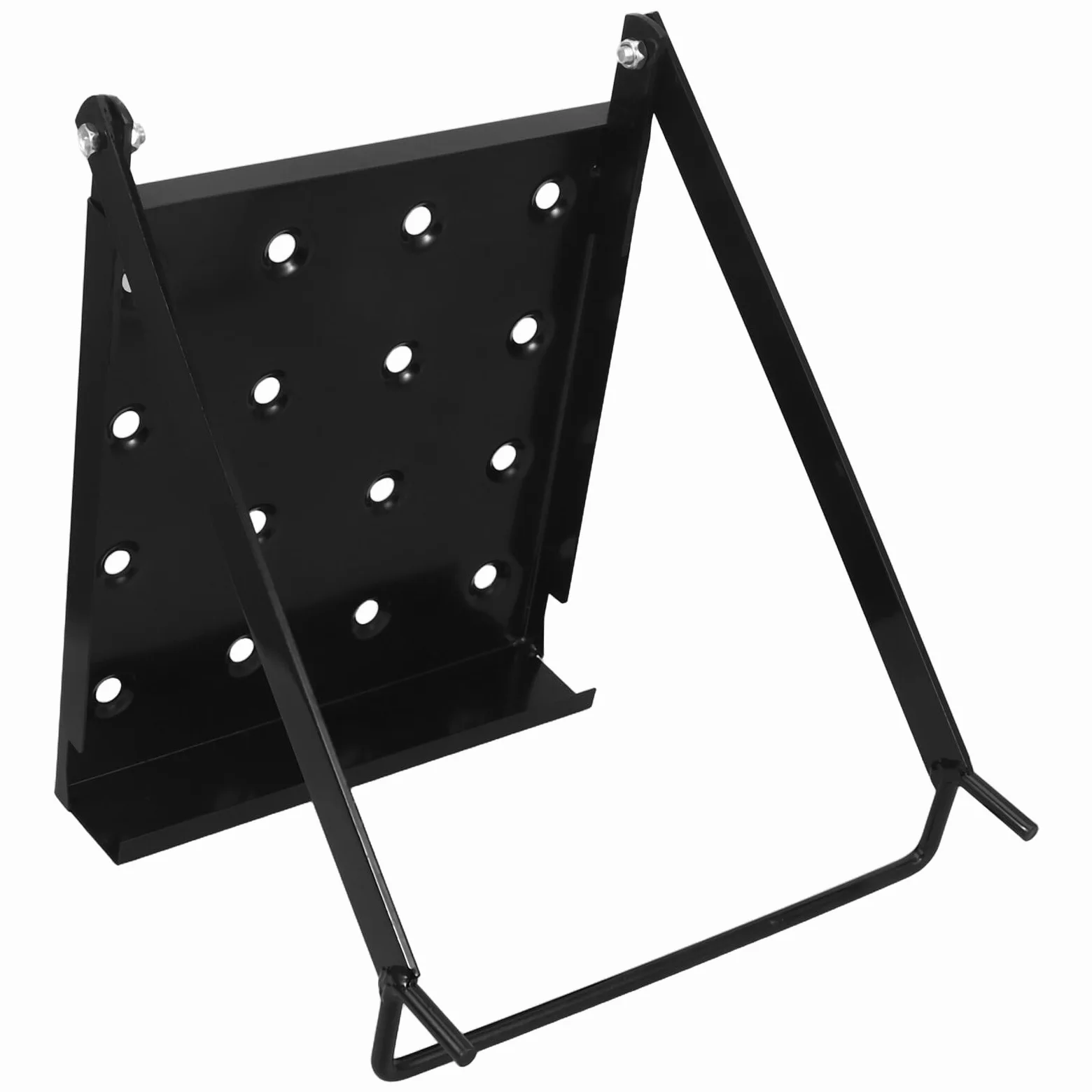 Escalera Exteble Plegable Plataforma de Trabajo Anslizante Plataforma Portátil de Hierro Negra 38X28 CM para Pintura y Reparación en Espacios Pequeños