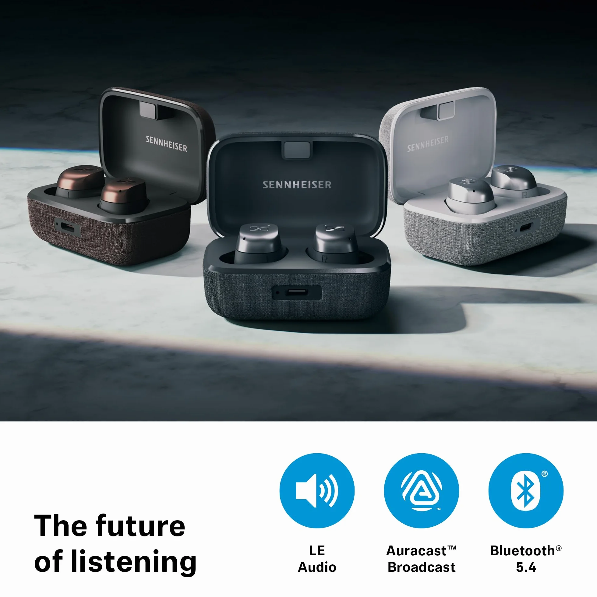 Sennheiser MOMENTUM True Wireless 4 Słuchawki Bluetooth 5.4 ANC 30h Czarny Grafitowy