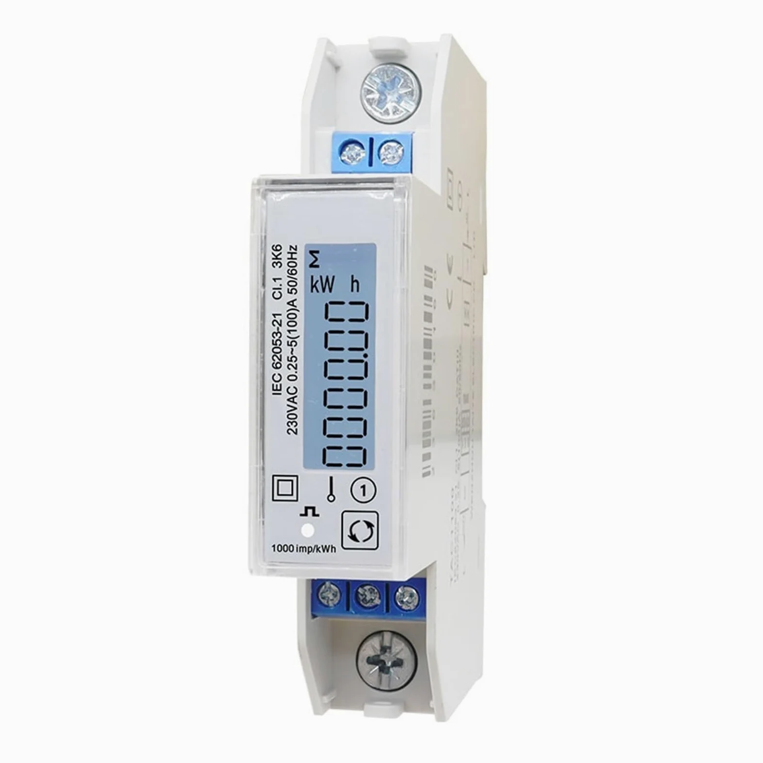 Jednofazowy licznik energii elektrycznej na szynie DIN 100A, 230 V, Kwh, wielofunkcyjny licznik energii, RS485 Modbus RTU, TAC1100(TAC1101 Tariff)