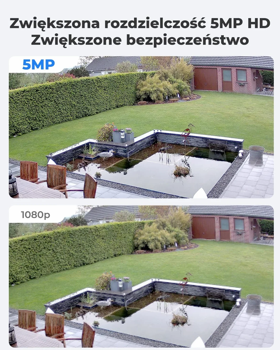 Reolink Kamera 5MP PoE z Wykrywaniem Ludzi/Pojazdów, Noktowizorem, Wodoodporną Zewnętrzną Kamerą Bezpieczeństwa, Upływ Czasu, Nagrywaniem Dźwięku, Gniazdem Karty microSD, 2-Pak RLC-520A
