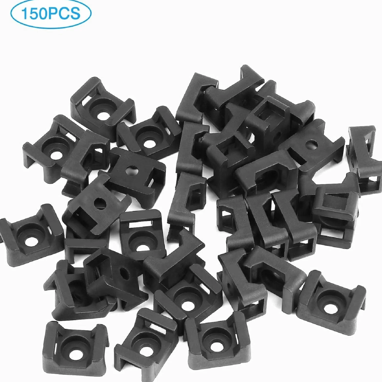 150 szt. czarne mocowania do wiązania kablowego 23 mm x 16 mm mocowanie na siodełku uchwyt podstawy do wiązania przewodów