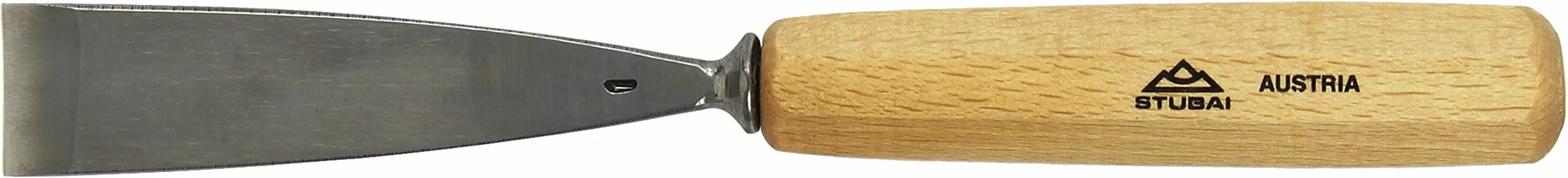 Stubai 550130 Dłuto do rzeźbienia w drewnie typ 1 długie/polerowane, szaro-beżowe, 30 mm