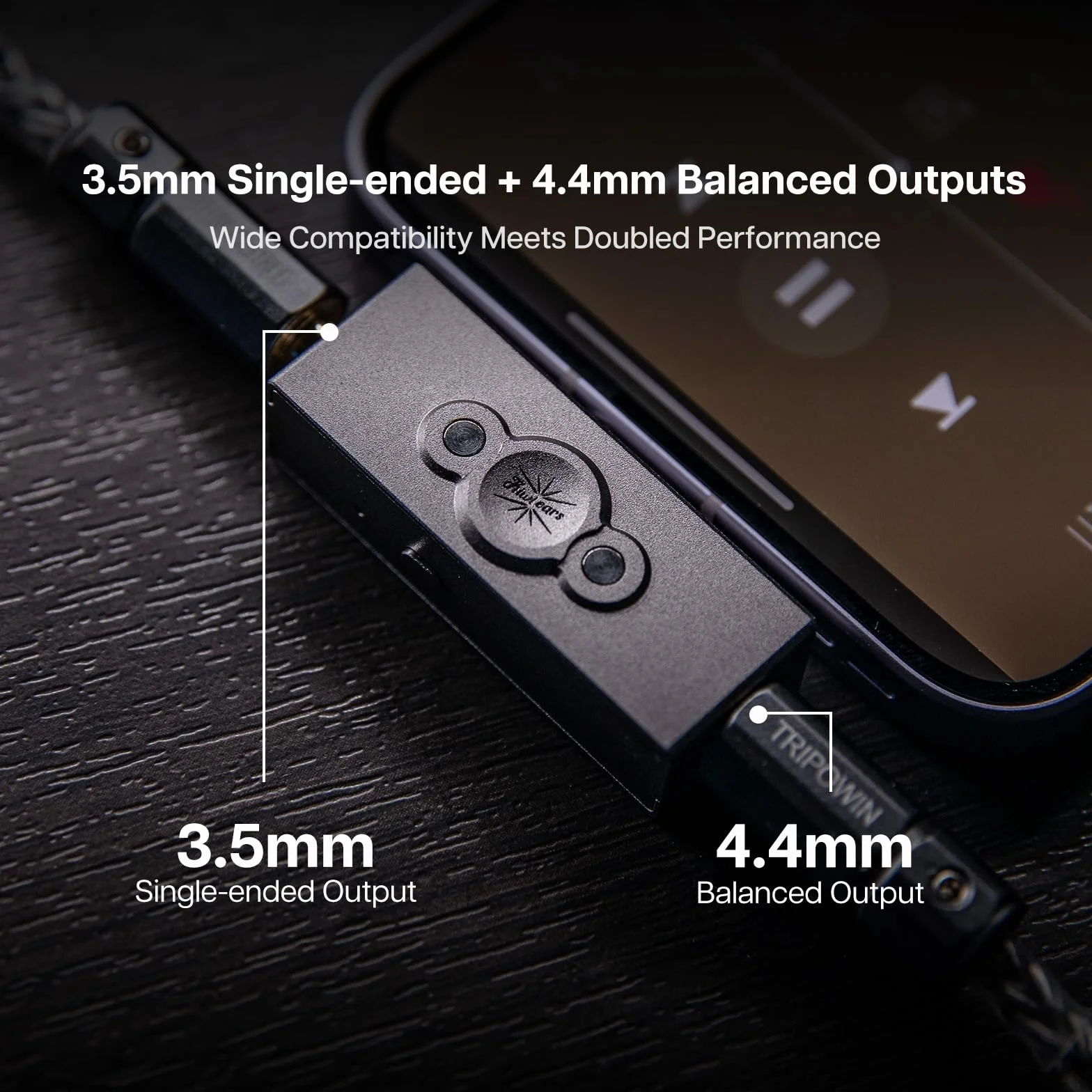 Linsoul Kiwi Ears Allegro Pro DAC/AMP Ulepszony zestaw słuchawkowy IEM, wyjście USB C do 3.5/4.4 mm Obsługa PCM do 32bit/384kHz DSD128/DSD64, Podwójne wzmacniacze ES9603 dla smartfonów/komputerów