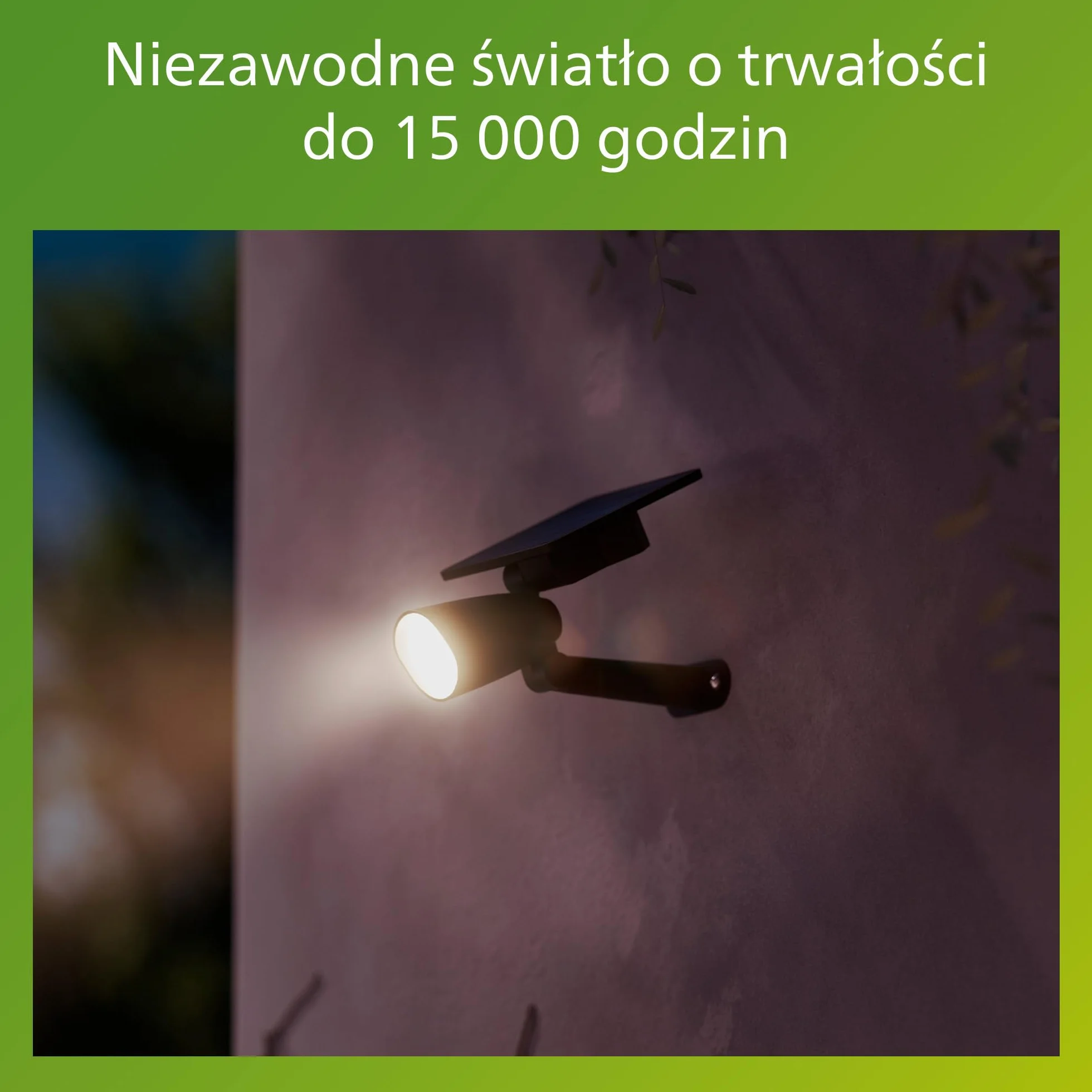 Philips Ashlyn Zewnętrzna Lampa Solarna Punktowa/Ścienna, 2700 K, 150 lm, Czarna