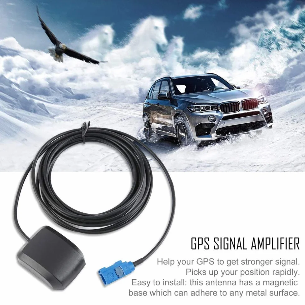 DollaTek uniwersalna aktywna antena GPS do nawigacji samochodowej SMA/FAKRA-C
