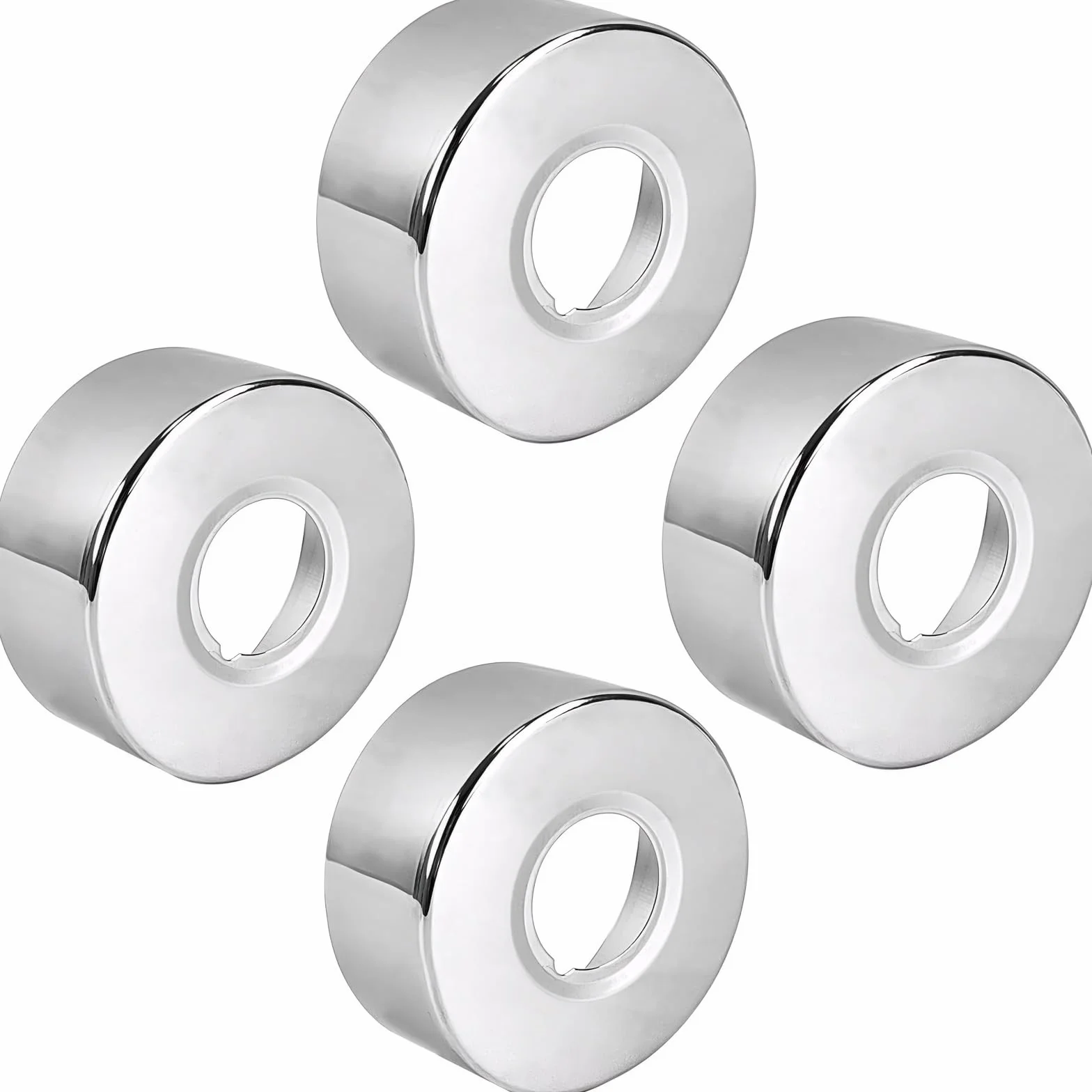 MAEXUS 4 sztuki rozety armatury prysznicowej, 66 x 25 x 30 mm, rozeta do rury grzewczej, rozeta ze stali nierdzewnej, armatura prysznicowa, do armatury prysznicowej, dekoracja kranu, dekoracja kuchni