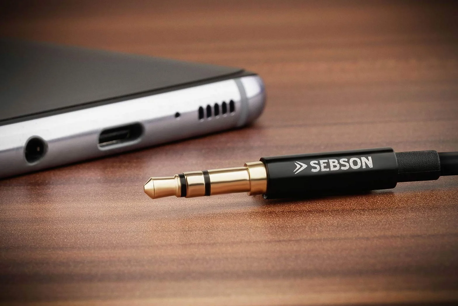 SEBSON Kabel RCA 1m 1x Jack 3,5mm do 2x Chinch AUX Audio