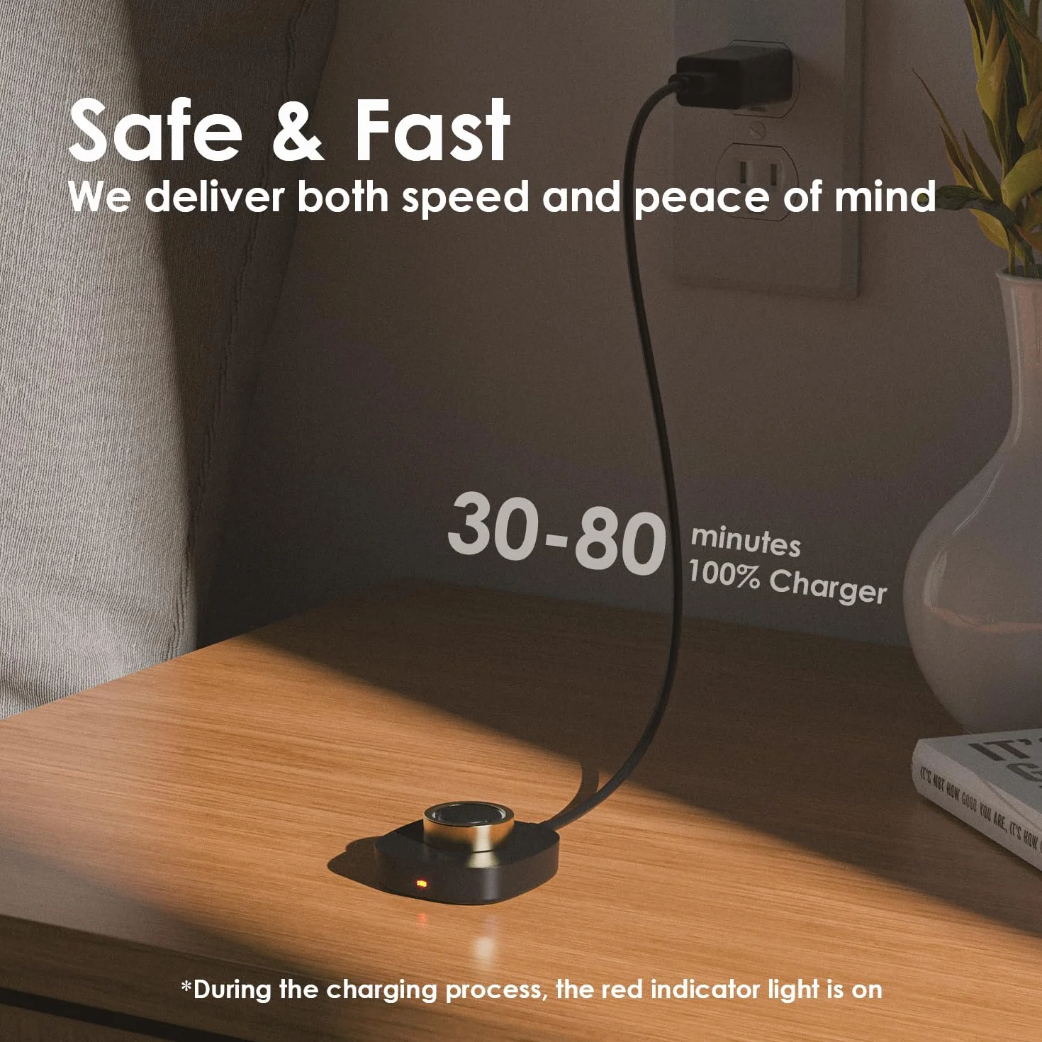 Ładowarka Smart Ring rozmiar 7 – kompatybilna z Oura Ring Gen3, stacja dokująca USB C