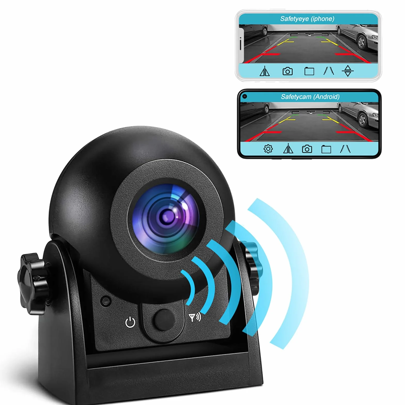 Uzone Bezprzewodowa kamera cofania, noktowizor, wodoszczelność IP68, magnetyczna, WiFi, kamera cofania, do samochodu, smartfona, aplikacja do iPhone i Android, kamera cofania, bezprzewodowa bateria do