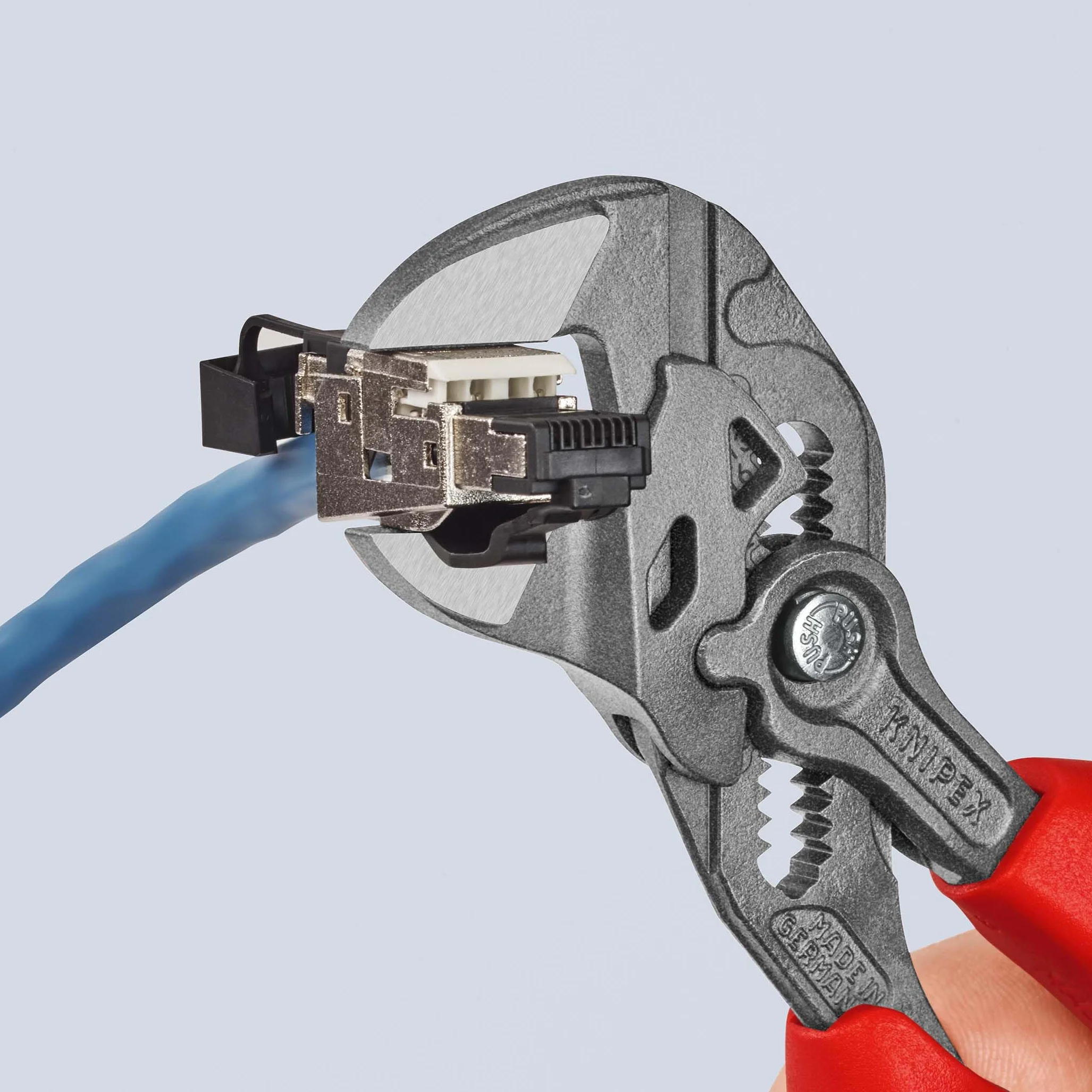 KNIPEX Szczypce-klucz szczypce i klucz w jednym narzędziu fosforanowana, szara z osłonkami wielokomponentowymi 180 mm, 86 02 180