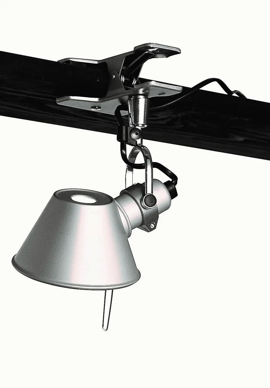 Artemide Tolomeo Micro Pinza Lampa z Zaciskiem, Srebrny, 20 x 16 x 0.5 cm