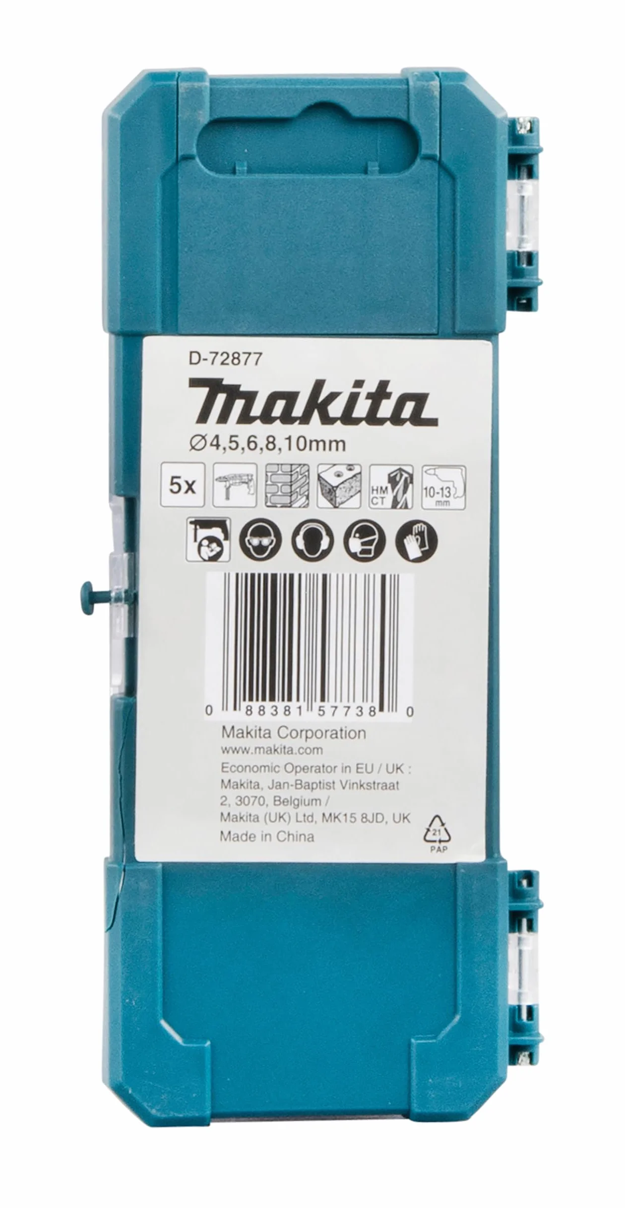 Makita D-72877 TCT zestaw wierteł 5-częściowy prosty