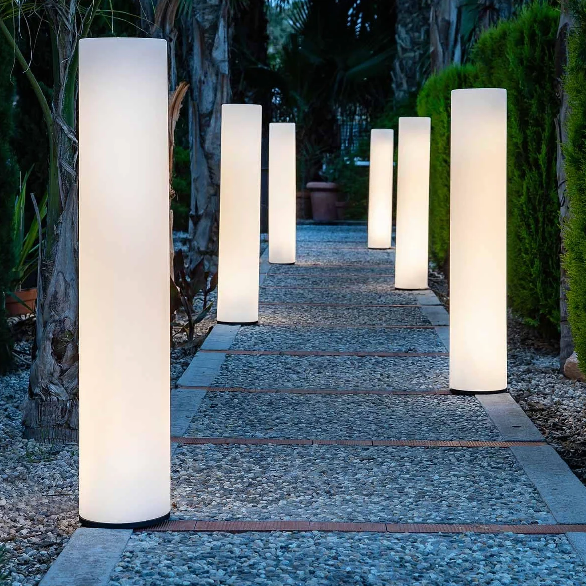 Lampa stojąca, MOOVERE kolumna lampa podłogowa 100cm IN&OUT światło białe