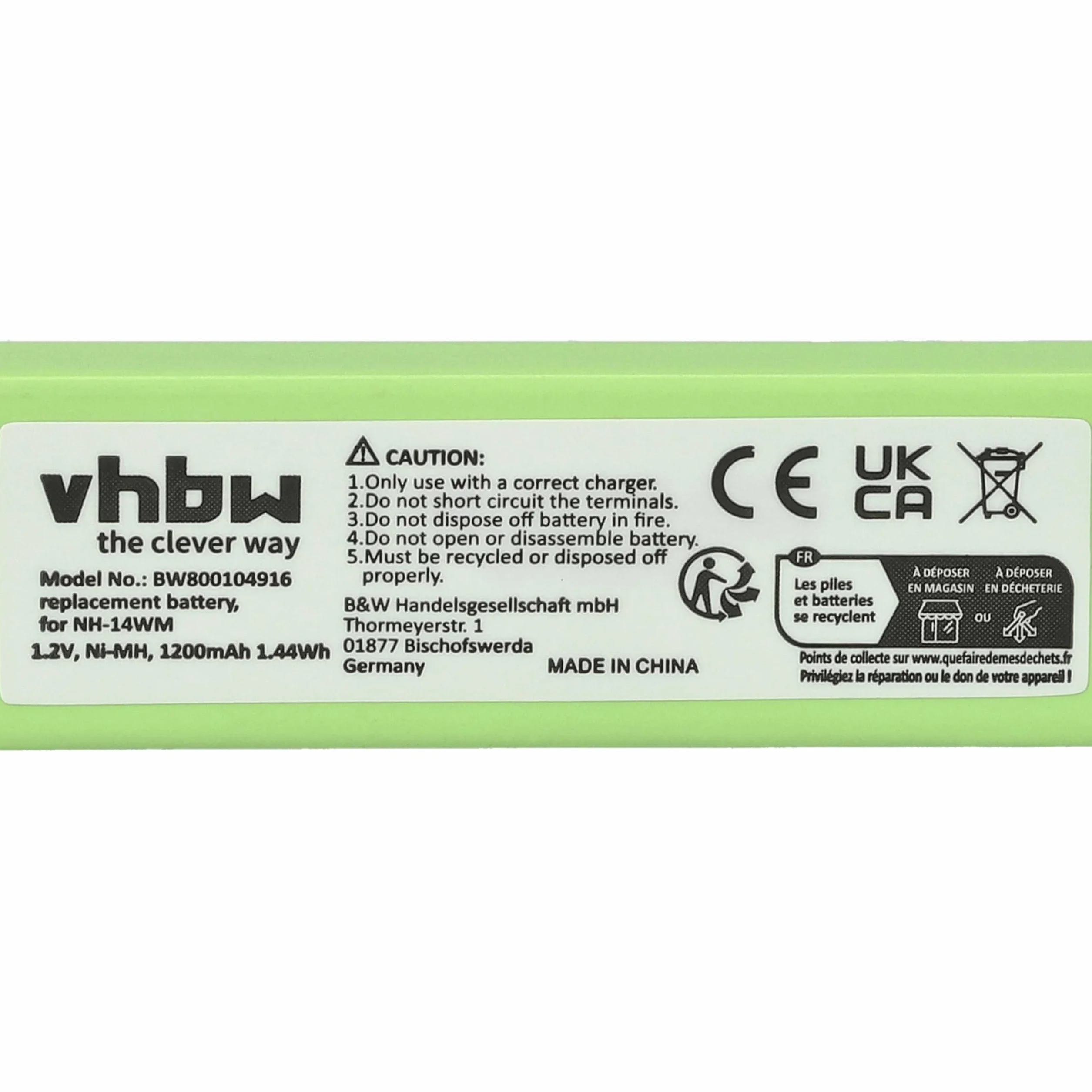 vhbw bateria kompatybilna z Sony MZ-N710 MZ-N810 MZ-N910 1200 mAh 1,2 V NiMH