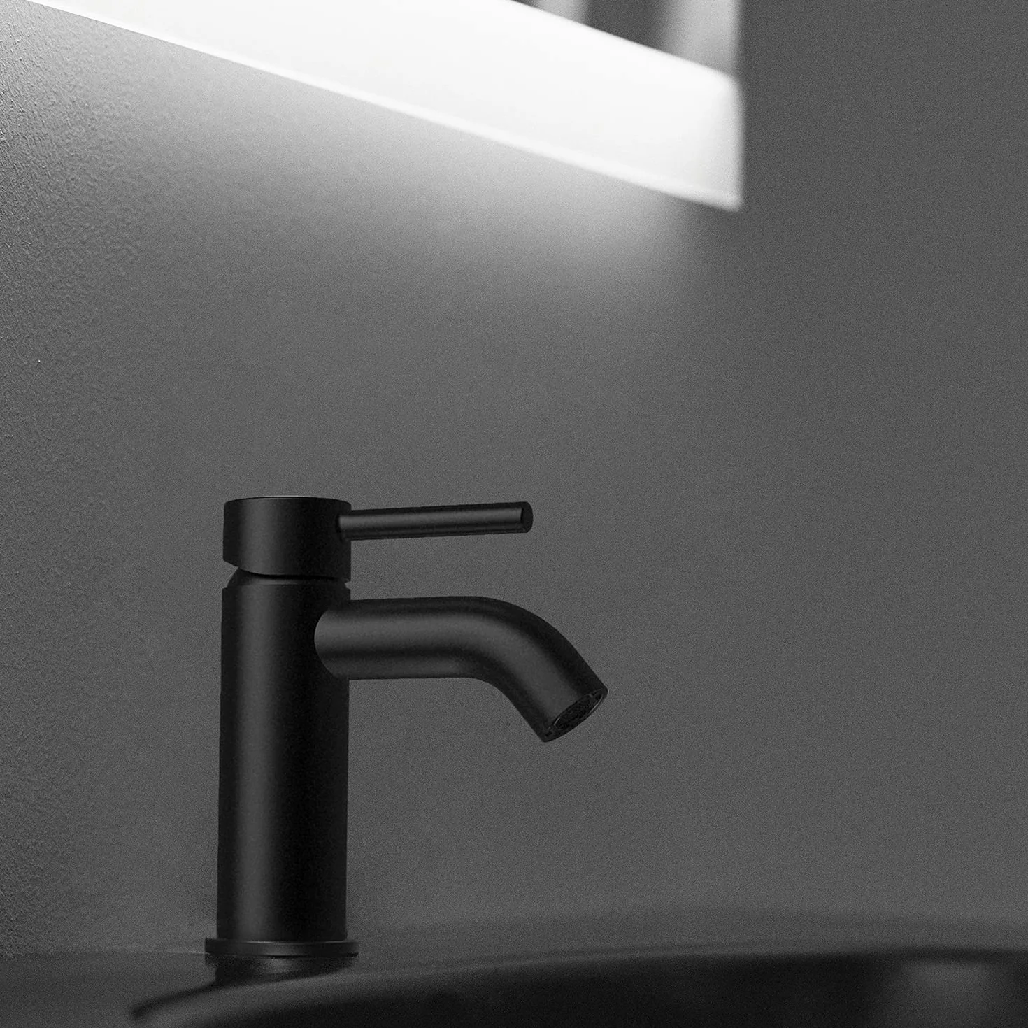 Ideal Standard BC268XG Ceraline bateria umywalkowa bez odpływu, bateria łazienkowa z wylewką, bateria mieszakowa, umywalka, oszczędzająca wodę, czarna (Silk Black)