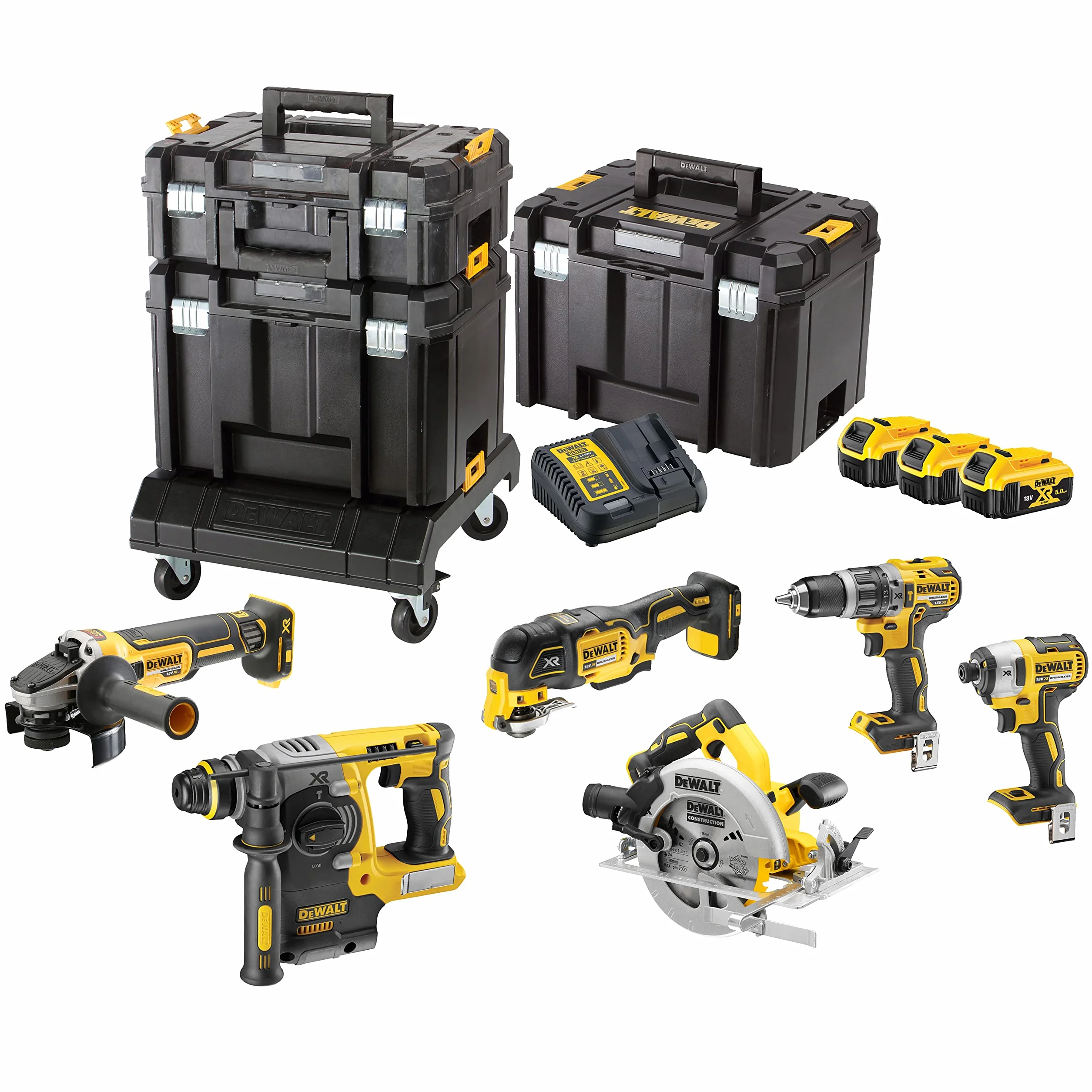 DEWALT DCK685P3T-QW 18V XR 6-częściowy zestaw maszyn TSTAK