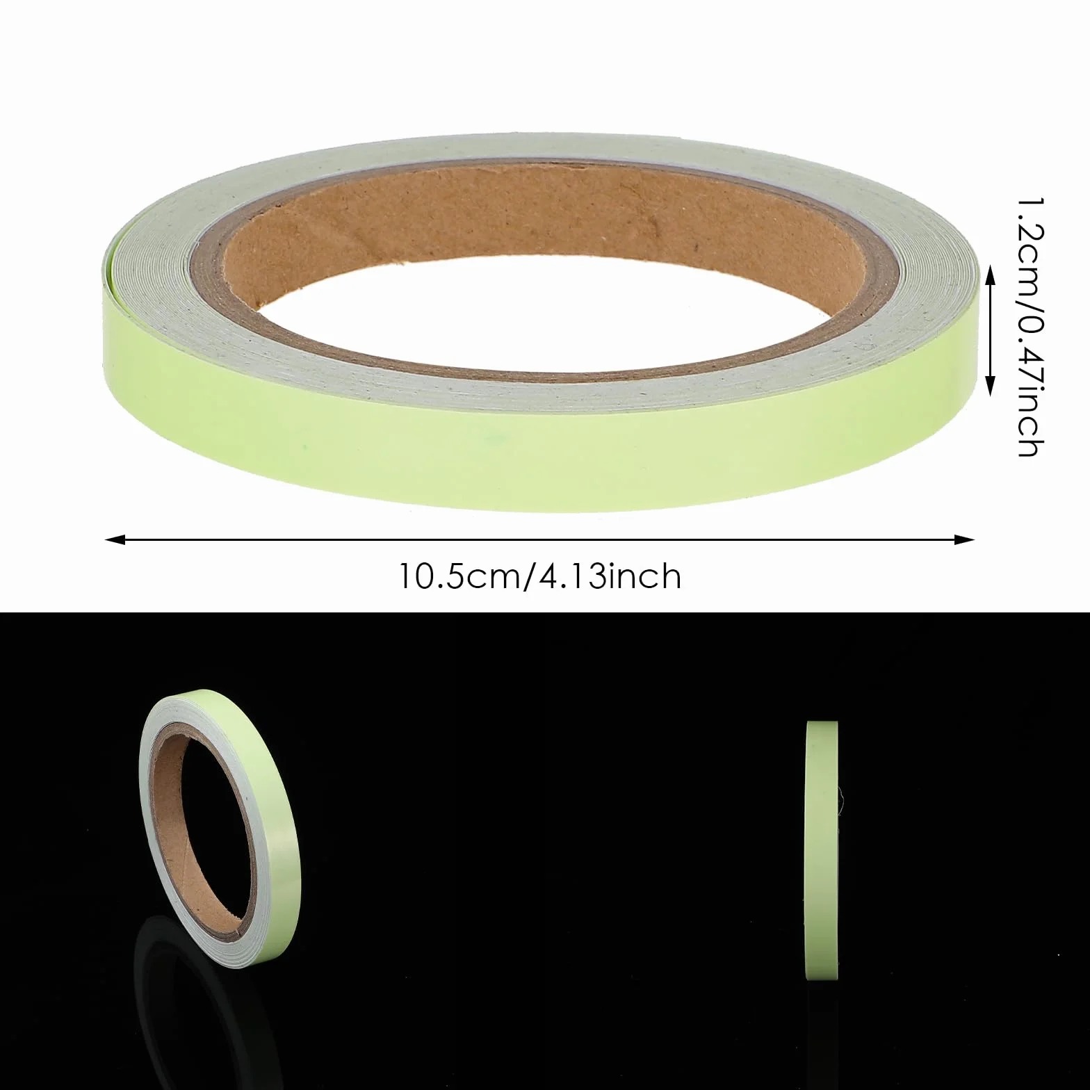 Qianyu Antypoślizgowa taśma klejąca świeci w ciemności 9 m x 1,3 cm, wodoszczelna, świecąca taśma klejąca, świecąca dekoracja bożonarodzeniowa, dekoracja nocna na schody sceniczne na świeżym powietrzu