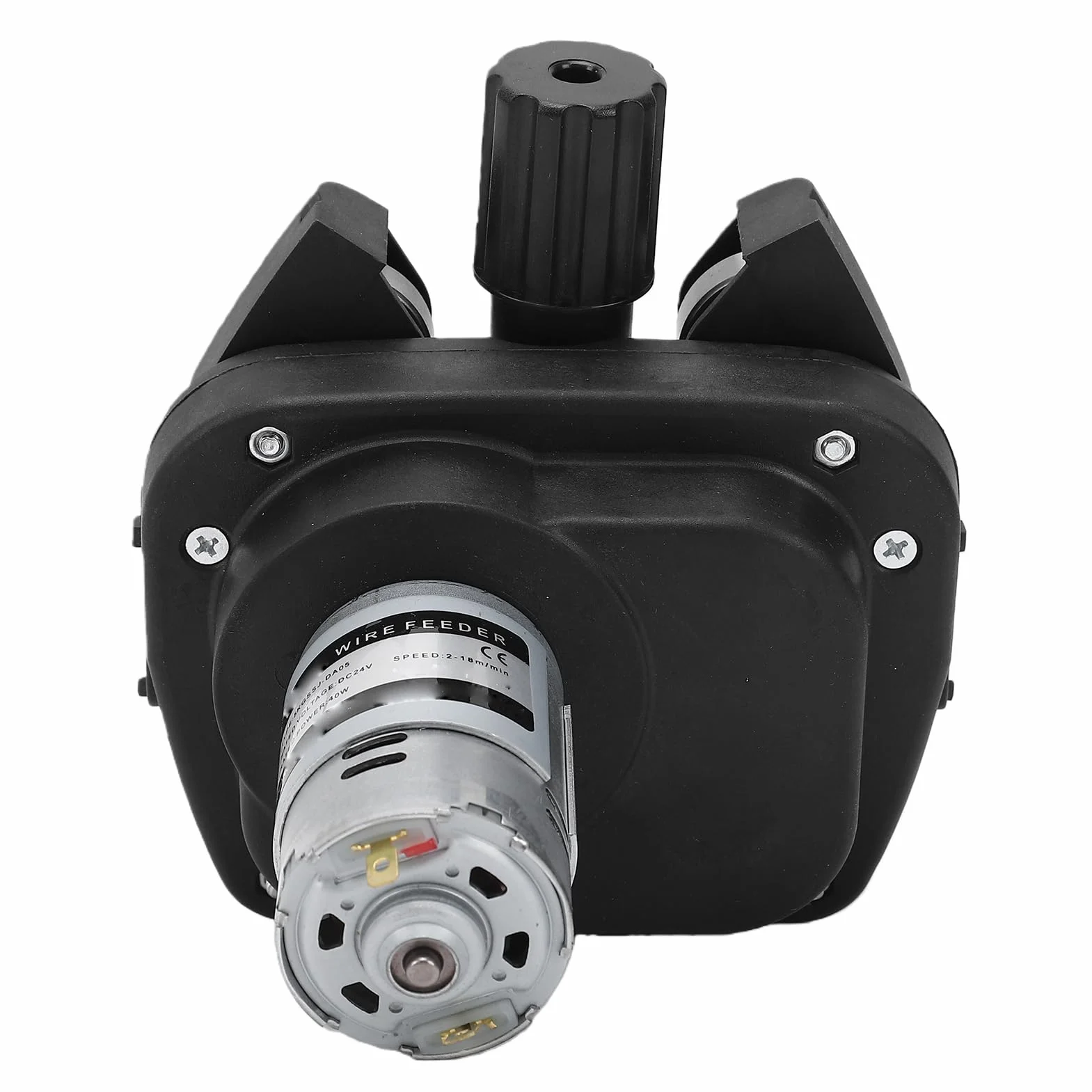 Eujgoov MIG Spawacz 40W Silnik Podawania Drutu 1.5A 2-18m/min 4 Rolki Podajnika Drutu do 0.8-1.0mm, z Systemem Podawania Metalu 5KG do Półautomatycznych Maszyn Spawalniczych