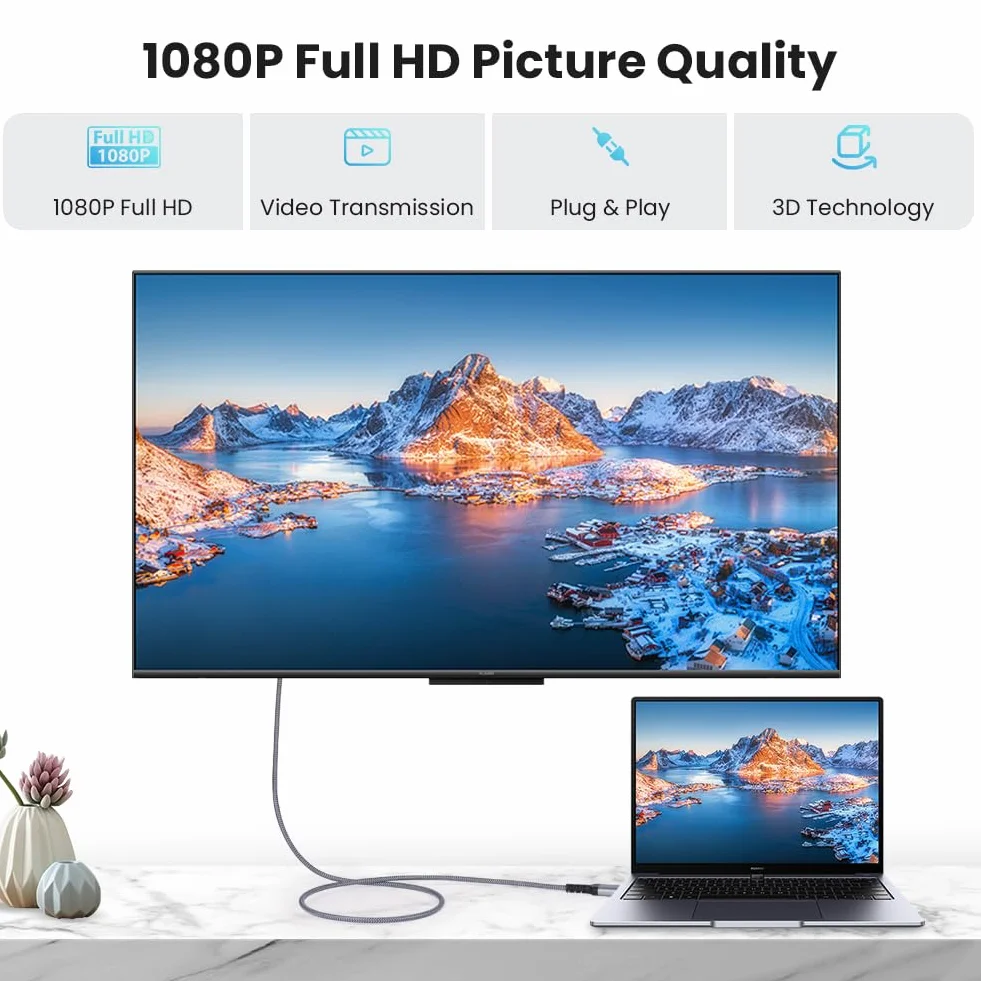 AXFEE Kabel HDMI na DVI dwukierunkowy DVI męski HDMI męski 1080P Full HD do PS4 Raspberry Pi Xbox One Roku