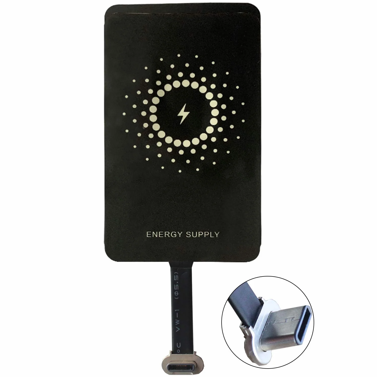 MyMAX bezprzewodowy odbiornik ładowania 1300mA Magic Tag Type C Qi do Google Pixel Samsung Huawei LG Sony