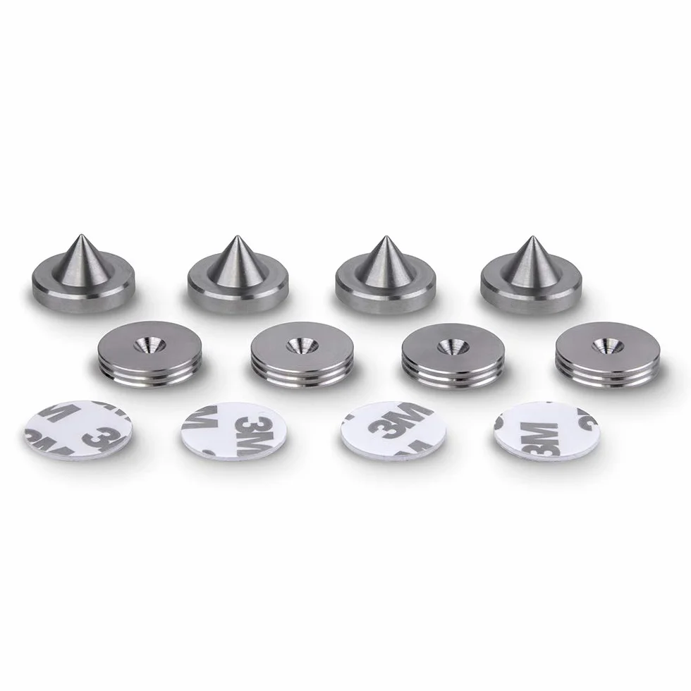 PrecisionGeek - Kolce Głośnikowe Średnica 20mm L-10, Stal Nierdzewna (4 sztuki)