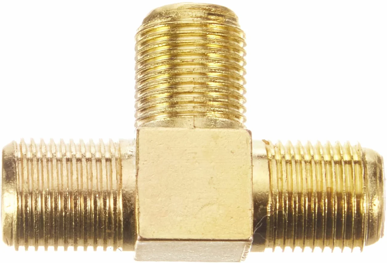 conecto Złącze F, podwójne złącze F, 1 x gniazdo F na 2 x gniazdo F, adapter do rozszerzenia kabla antenowego/kabla koncentrycznego, pozłacany