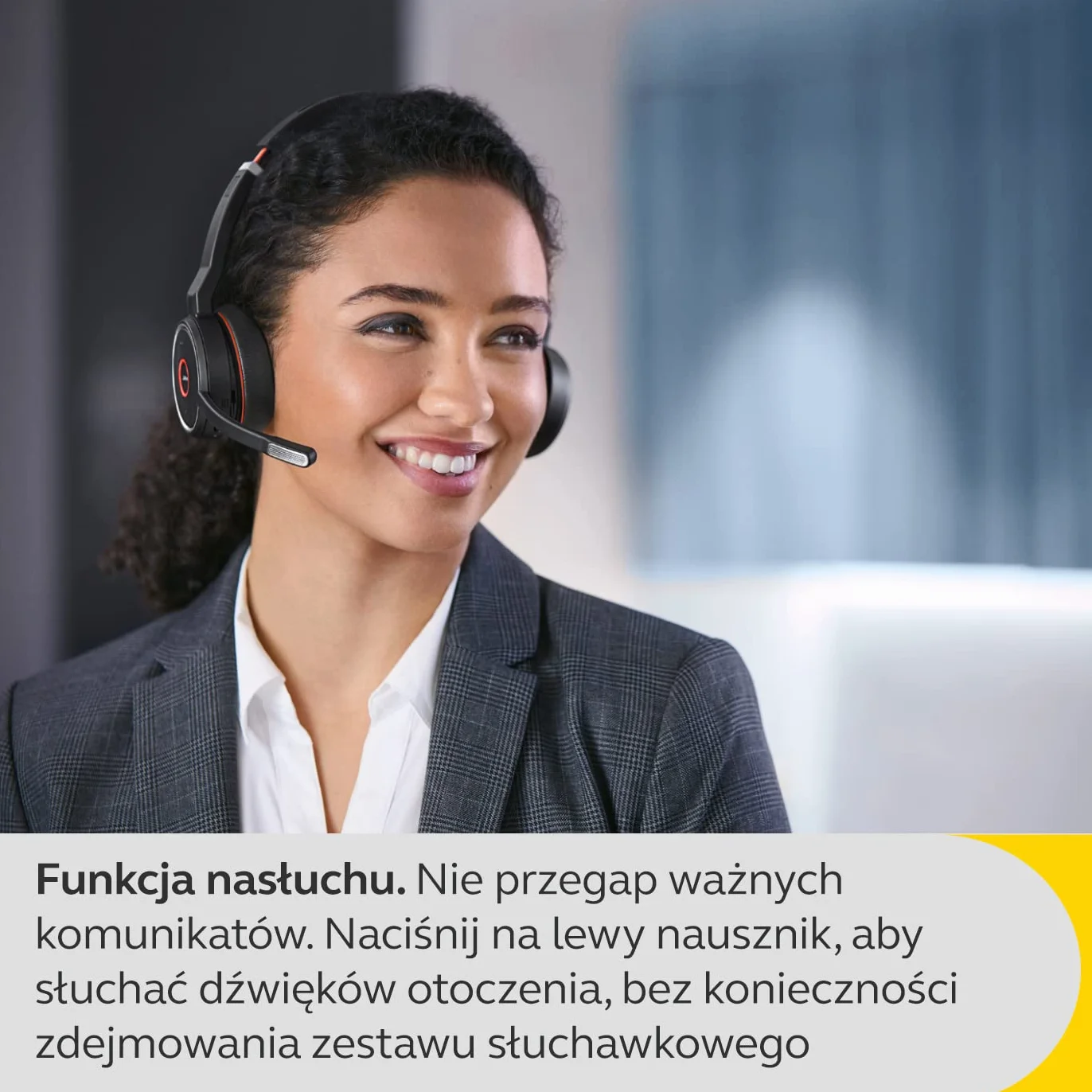 Jabra Evolve 75 SE bezprzewodowy zestaw słuchawkowy Bluetooth stereo, aktywna redukcja szumów, czarny