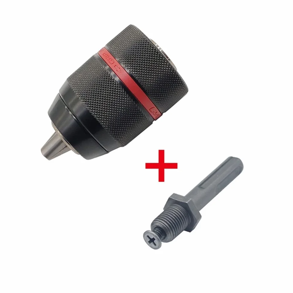 Metal Heavy Duty 1/2 ''-20UNF 1.5-13mm uchwyt wiertarski bez klucza uchwyt sześciokątny/SDS/klucz nasadowy adapter żeński narzędzie sprzętowe (kolor: uchwyt i SDS Plus)