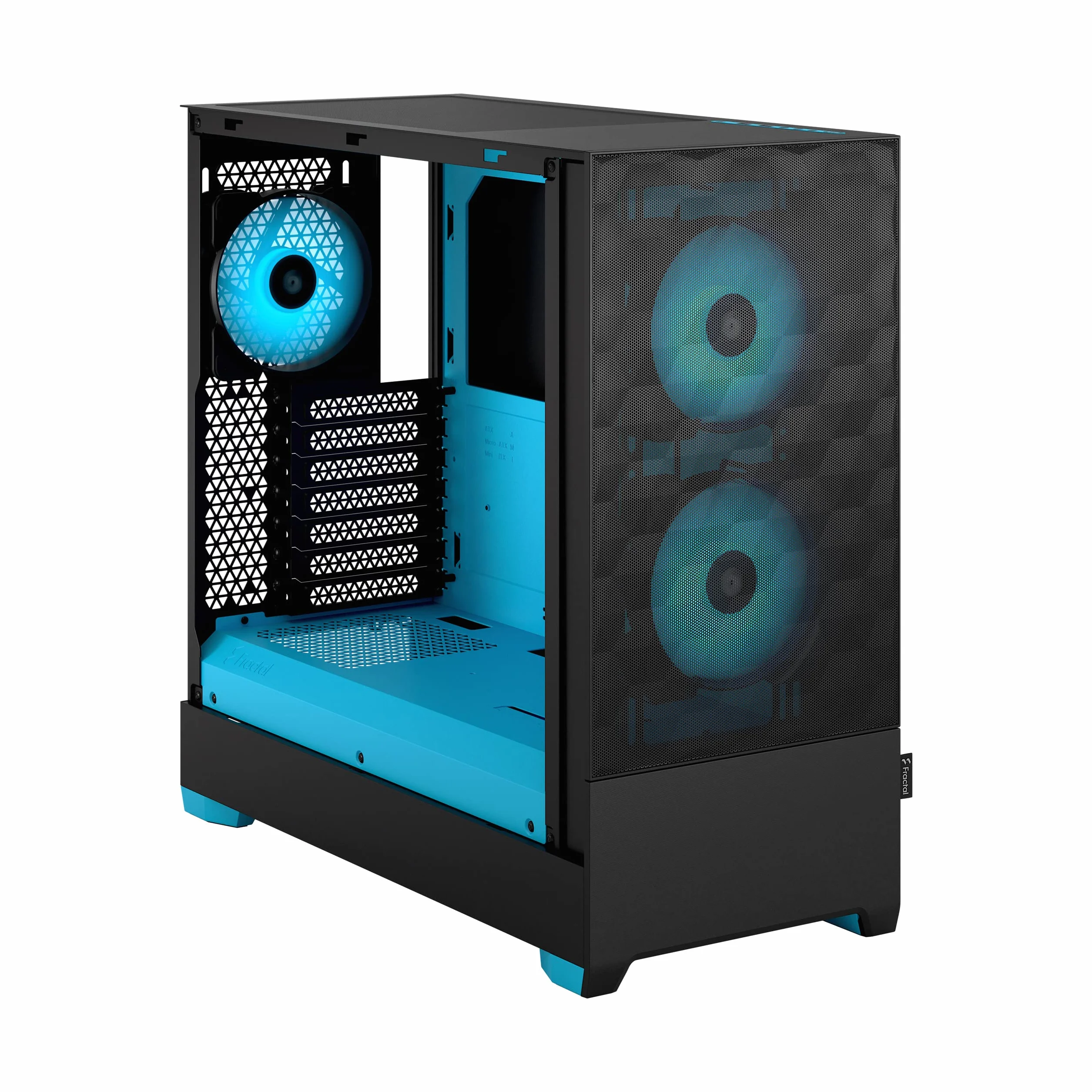 Fractal Design Pop Air RGB obudowa komputera ATX czarny cyjan szkło hartowane