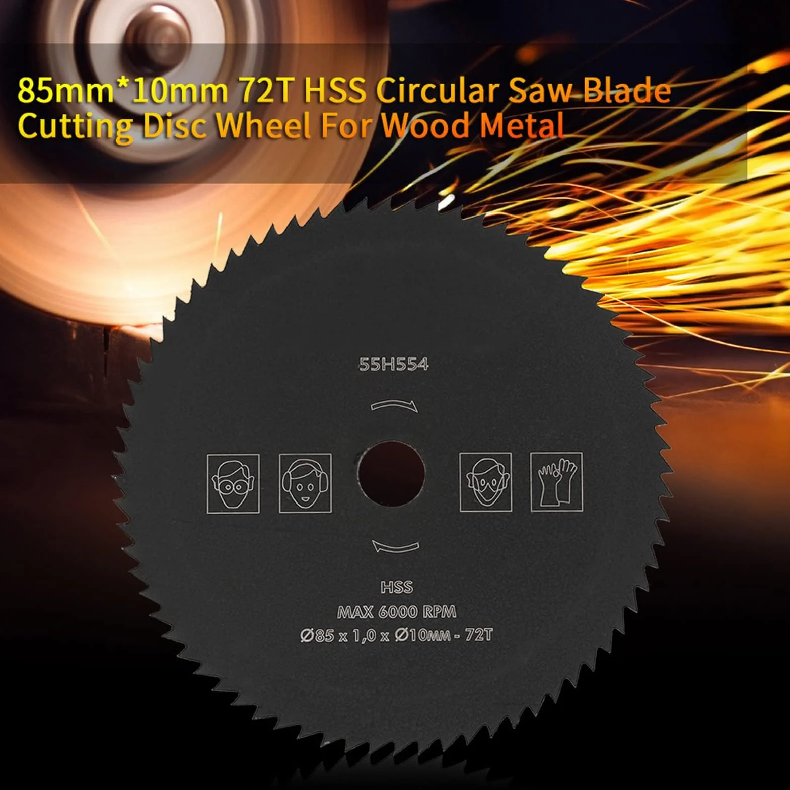 2 sztuki 85 mm x 10 mm 72T tarcza do piły tarczowej, bardzo ostra tarcza do cięcia cementu, rur PCW, drewna, tworzywa sztucznego, aluminium, szybkie, gładkie cięcie