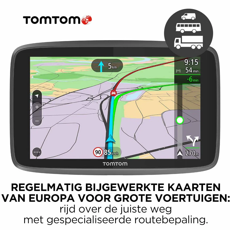 TomTom GO Professional 620 nawigacja GPS dla ciężarówek (mapy Europy, TomTom Traffic, Wi-Fi, POI dla dużych pojazdów)