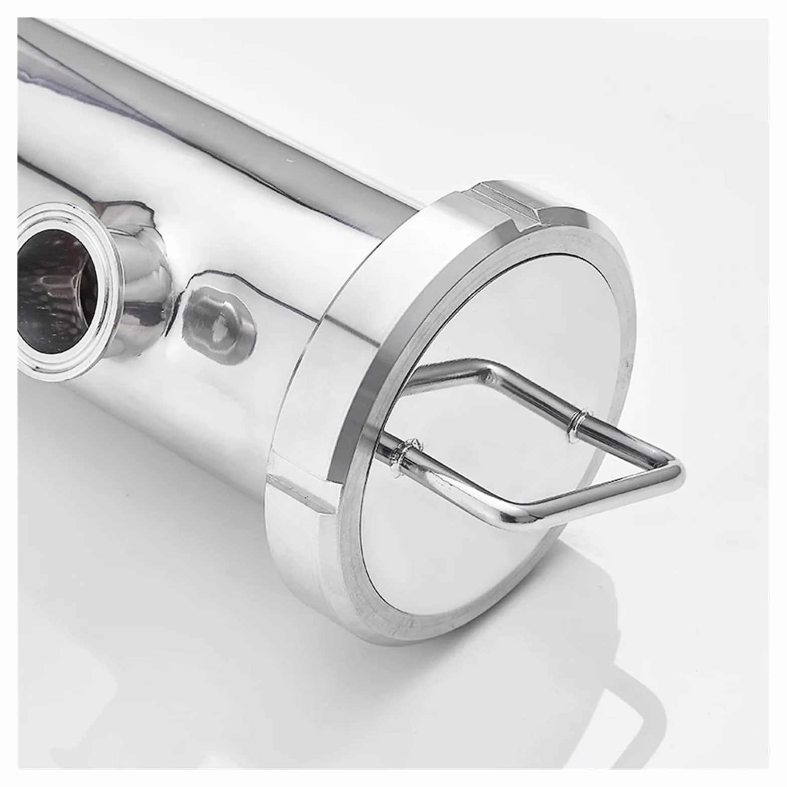 Kolanko 90 stopni 19-102mm potrójny zacisk rurowy filtr liniowy sitko Homebrew warzenie piwa SUS304 stal nierdzewna(45mm K64,60 Mesh)