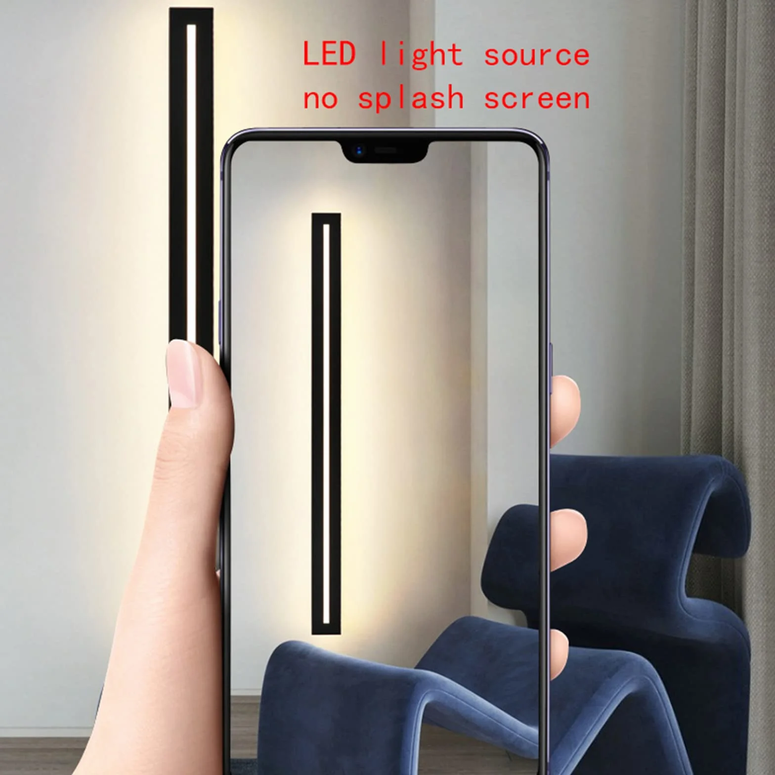 Lampa ścienna LED do wnętrz, długa taśma, aluminium, ciepła biel, neutralna biel, zimna biel, do salonu, hotelu