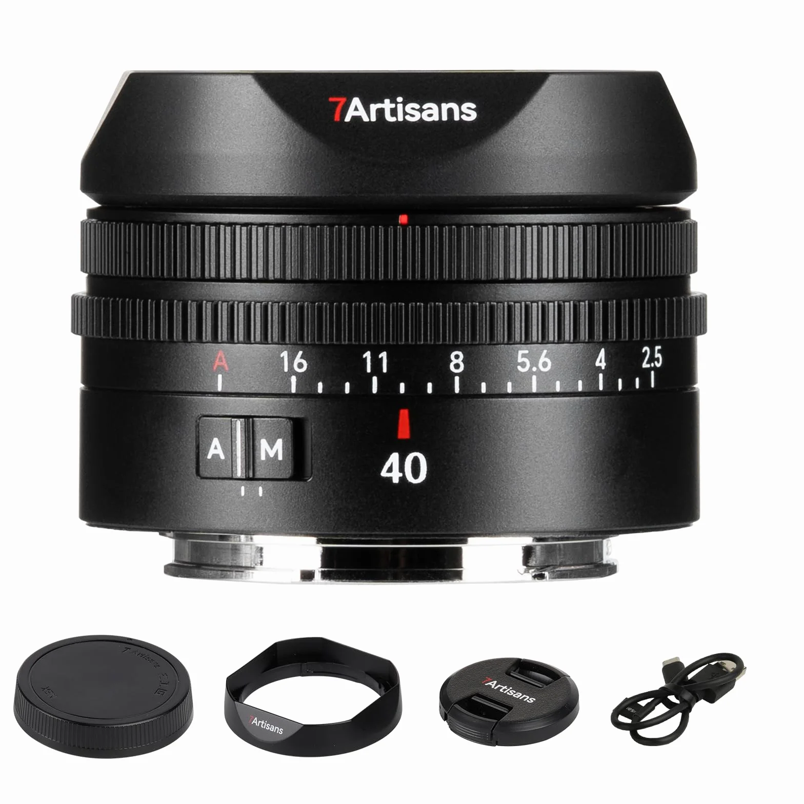 7artisans AF 40mm F2.5 obiektyw do montażu E,Obiektyw pełnoklatkowy,AF/MF,90g,kompatybilny z modelami Sony FX A1, A9, A7M, A7R, A7S, A7C, ZVE-Serie, FX3, A9II, A7M2