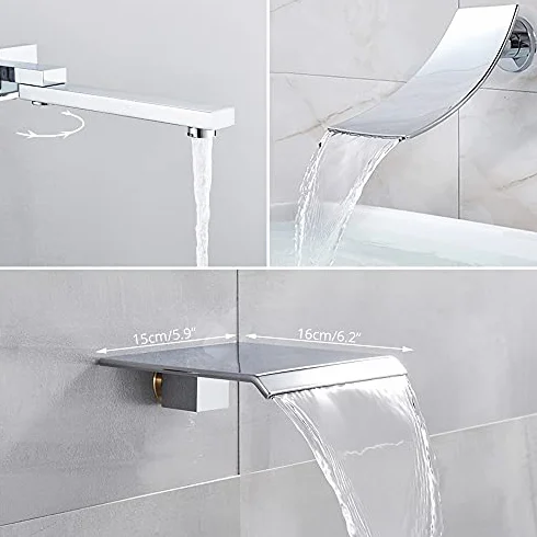 Bateria łazienkowa Chrome Deszczownica Głowica prysznicowa Bateria natryskowa Ścienna wanna Bateria wannowa Tap Beauty Zestaw łazienkowy System prysznicowy, 10 cali 2, sposób Stabilize