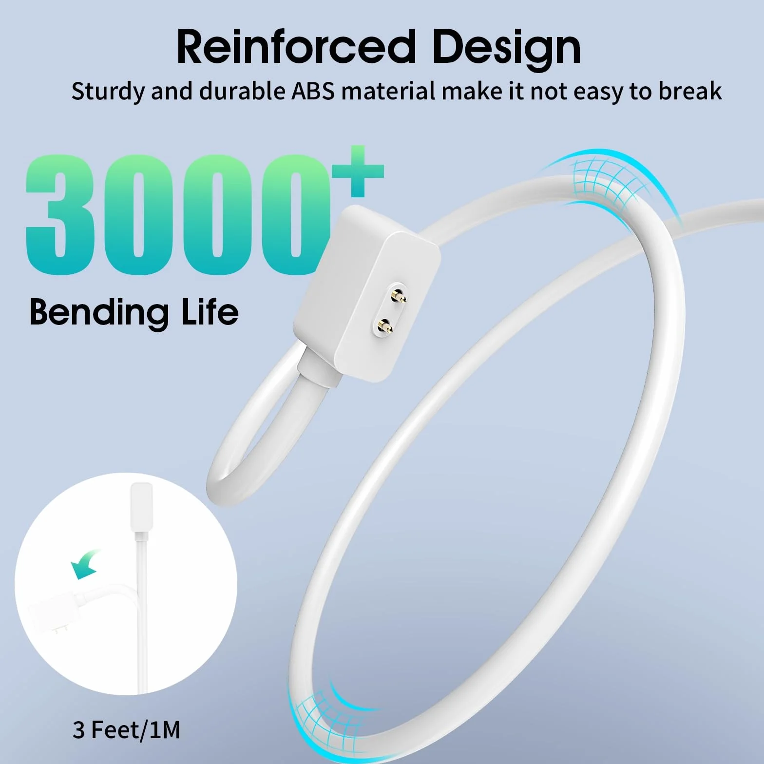TiMOVO Charger Compatible with Redmi Watch 5/4 Xiaomi Smart Band 9 Magnetic USB Charging Cable 3.3ft 1m White
