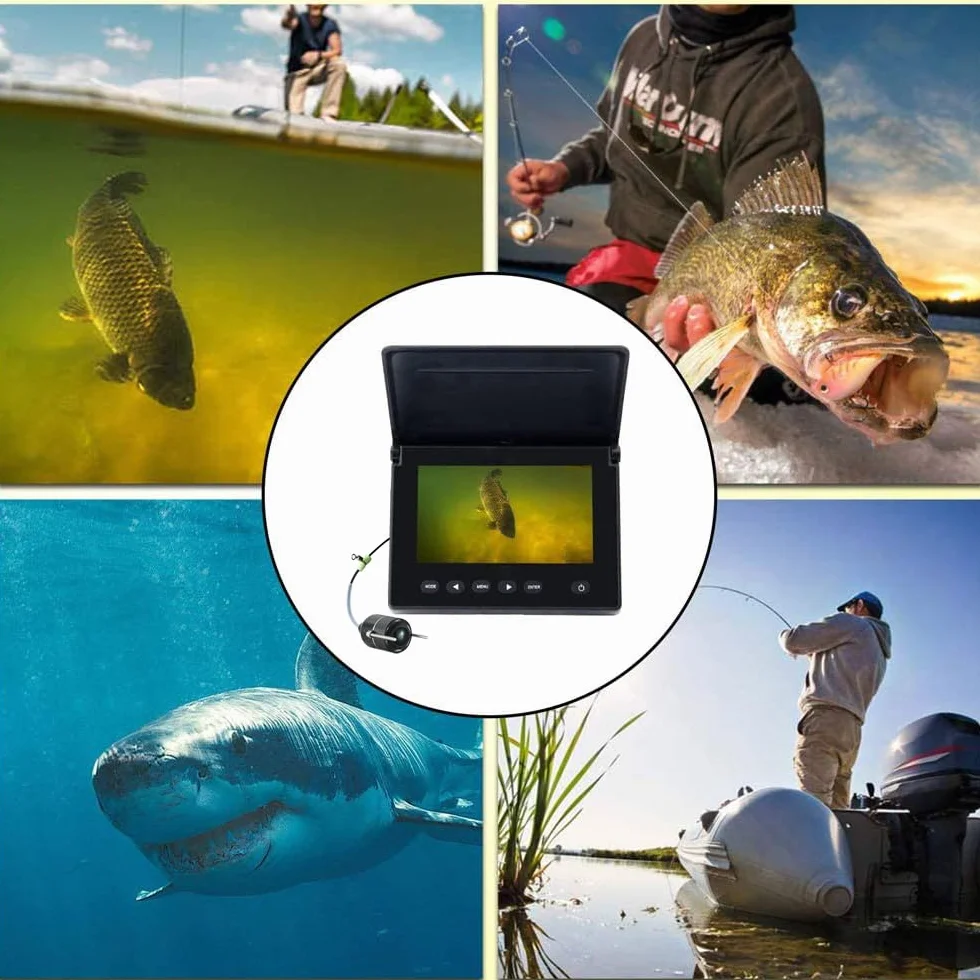 LUCKY podwodna kamera wędkarska z wykrywaczem ryb LED i monitorem LCD