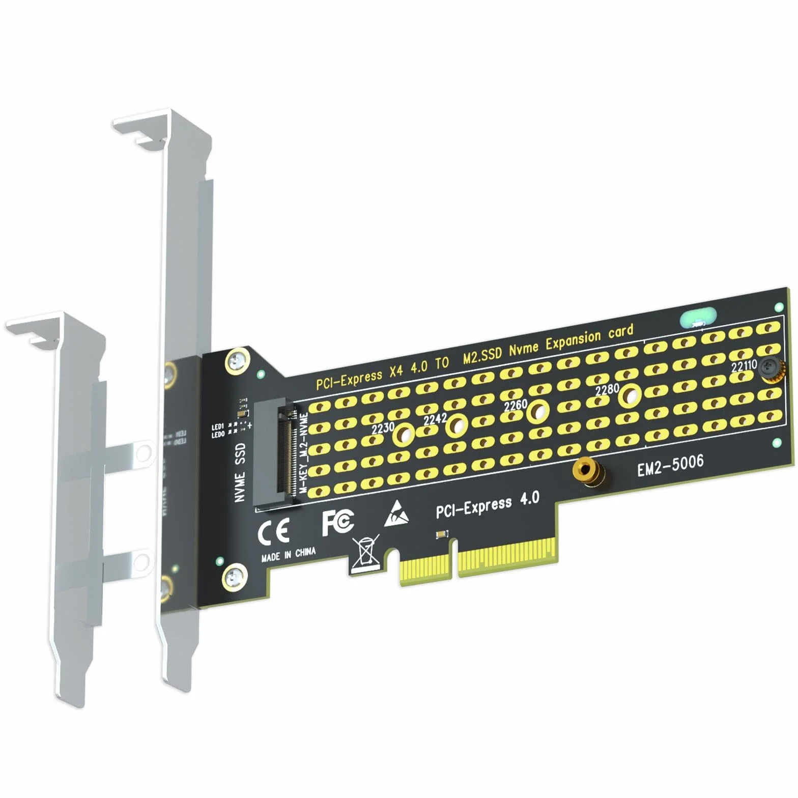 GLOTRENDS PA22110 Adapter M.2 NVMe do PCIe 4.0 X4 dla 22110 M.2 NVMe SSD