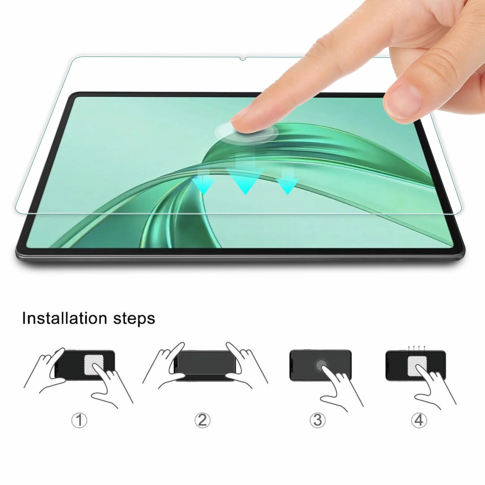 Folia ochronna z hartowanego szkła 2.5D Honor Pad X8a 11" 2024, pakiet 2 sztuki, odporna na zarysowania