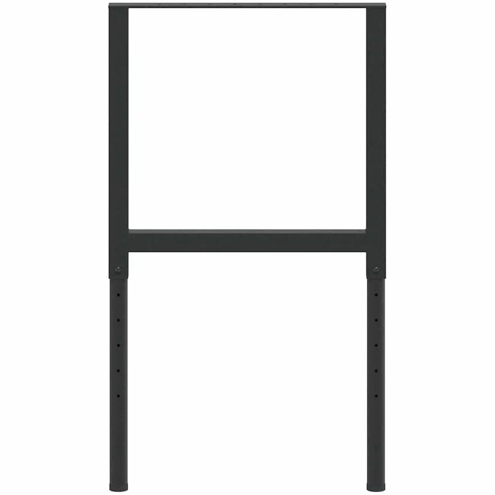 Regulowany stelaż stołu warsztatowego, 2 sztuki, metalowy, czarny, 55 x (69-95,5) cm, z regulacją wysokości, do warsztatu, garażu, dla majsterkowiczów, rzemieślników, budownictwa mebli