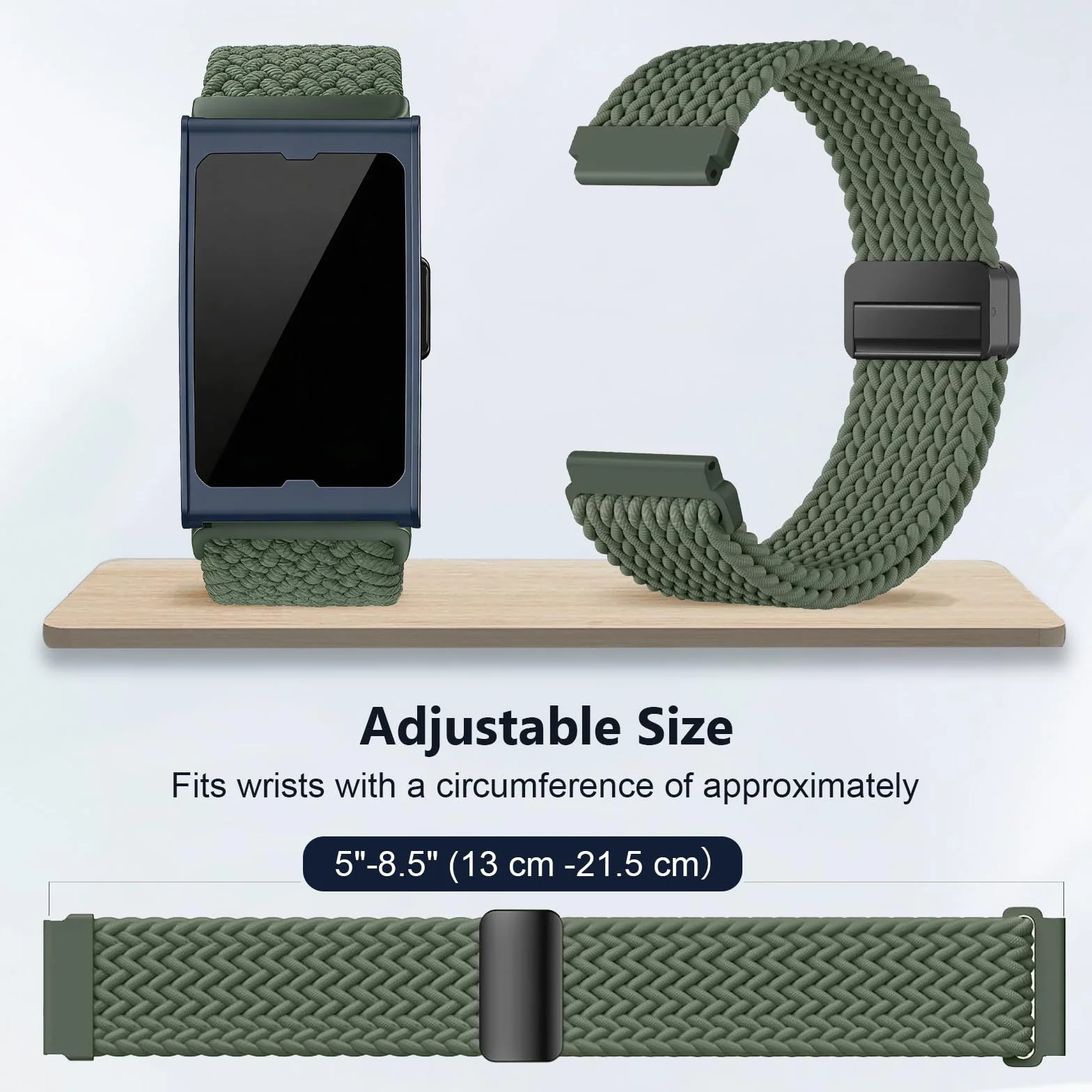 3 Sztuki Tkactwo Paski Kompatybilny z Amazfit Helio Strap, 22mm Elastyczne Nylon Paski Zamienne Zapięcie Magnetyczne Armband dla Sportow Kobiet i Mężczyzn