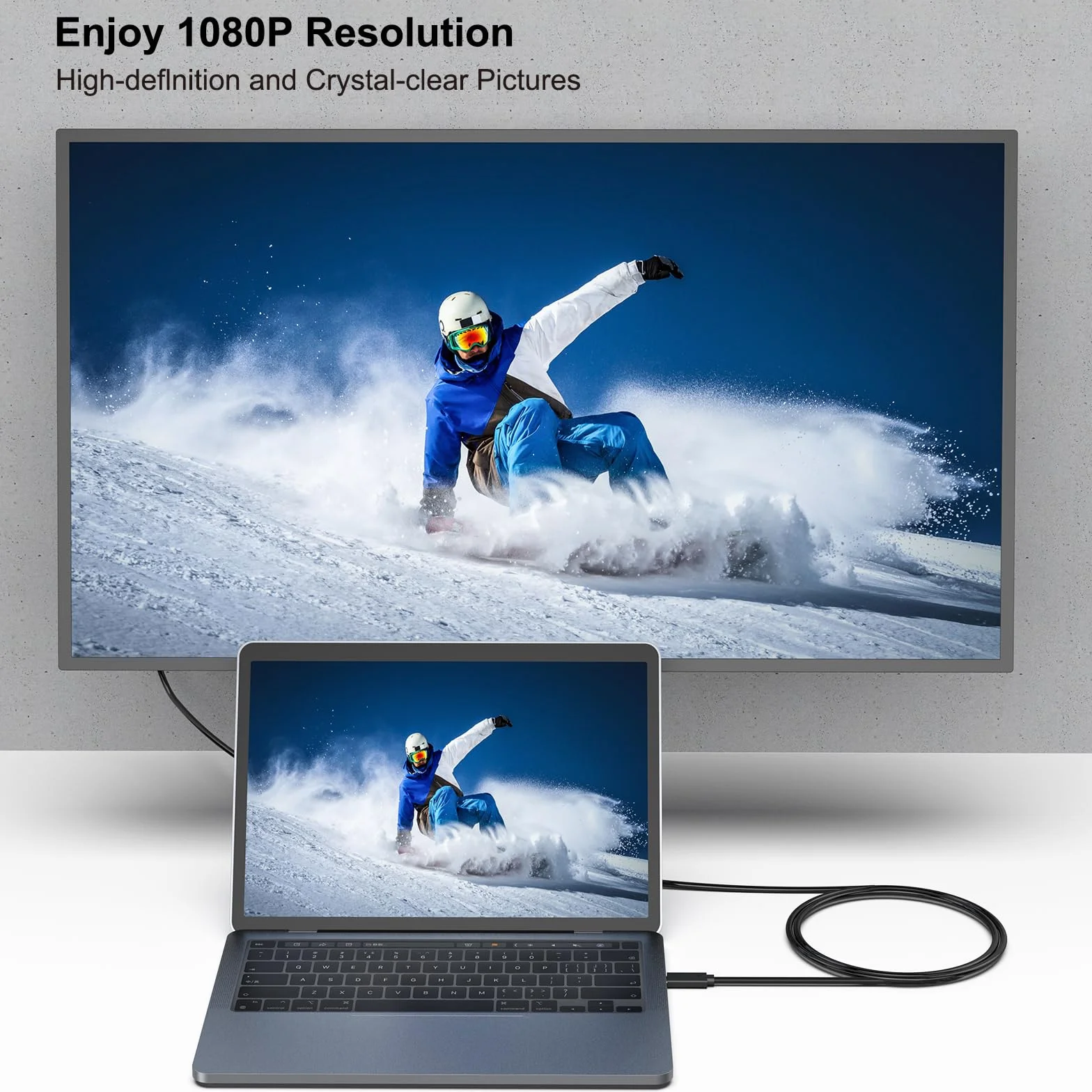 BENFEI Kabel USB C na DVI 0,9 m Thunderbolt 3 kompatybilny MacBook Pro Samsung Galaxy Surface Book Dell XPS Pixelbook