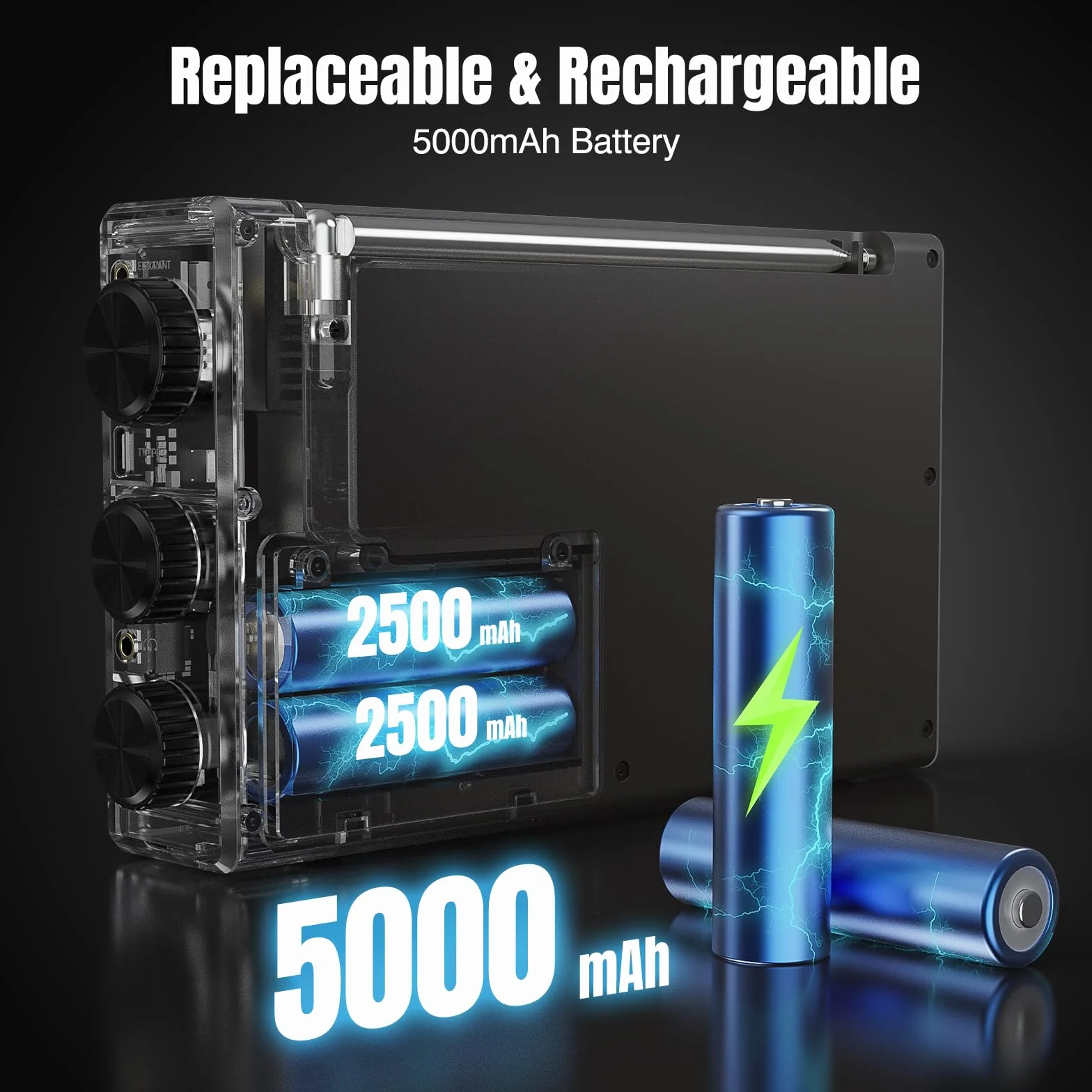 CHOYONG LC90 Radio internetowe Wi-Fi / 4G, przenośne, FM/LW/MW/SW, z akumulatorem 5000 mAh, 40 tys. stacji radiowe, głośnik BT, budzik, głośniki stereo 15 W, obsługa karty TF