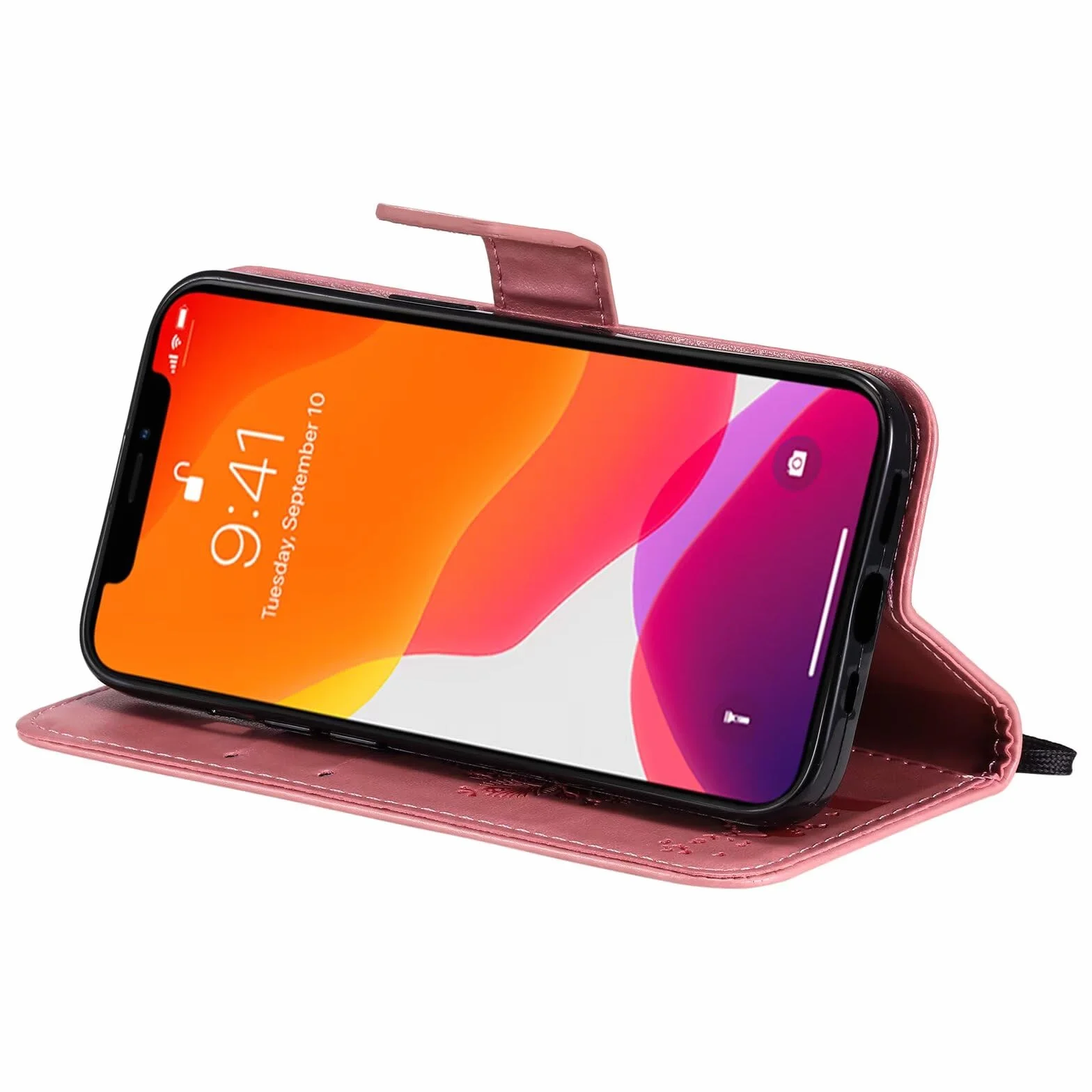 Topme Skórzane etui do Redmi 13 (4G) / POCO M6 (4G) / Redmi 13 5G / POCO M6 Plus 5G (6,79"), różowe złoto