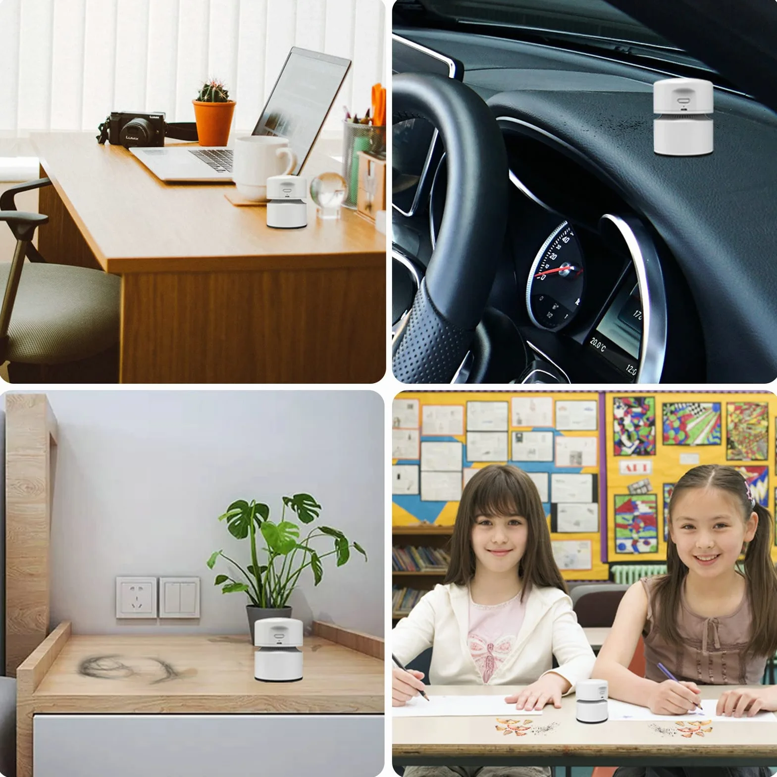 Cuteefun Odkurzacz stołowy mini biurkowy USB 120 minut 2 poziomy ssania obracany 360°