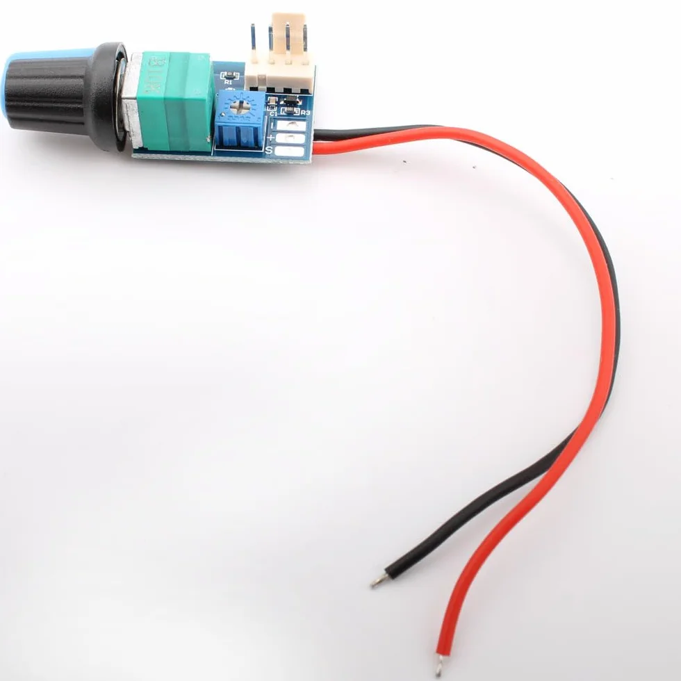 RUNCCI-YUN 1 x PWM Fan Speed Controller, DC 0-12 V, 4 przewody, 4P PC CPU Fan Speed Controller regulator do obudowy PC