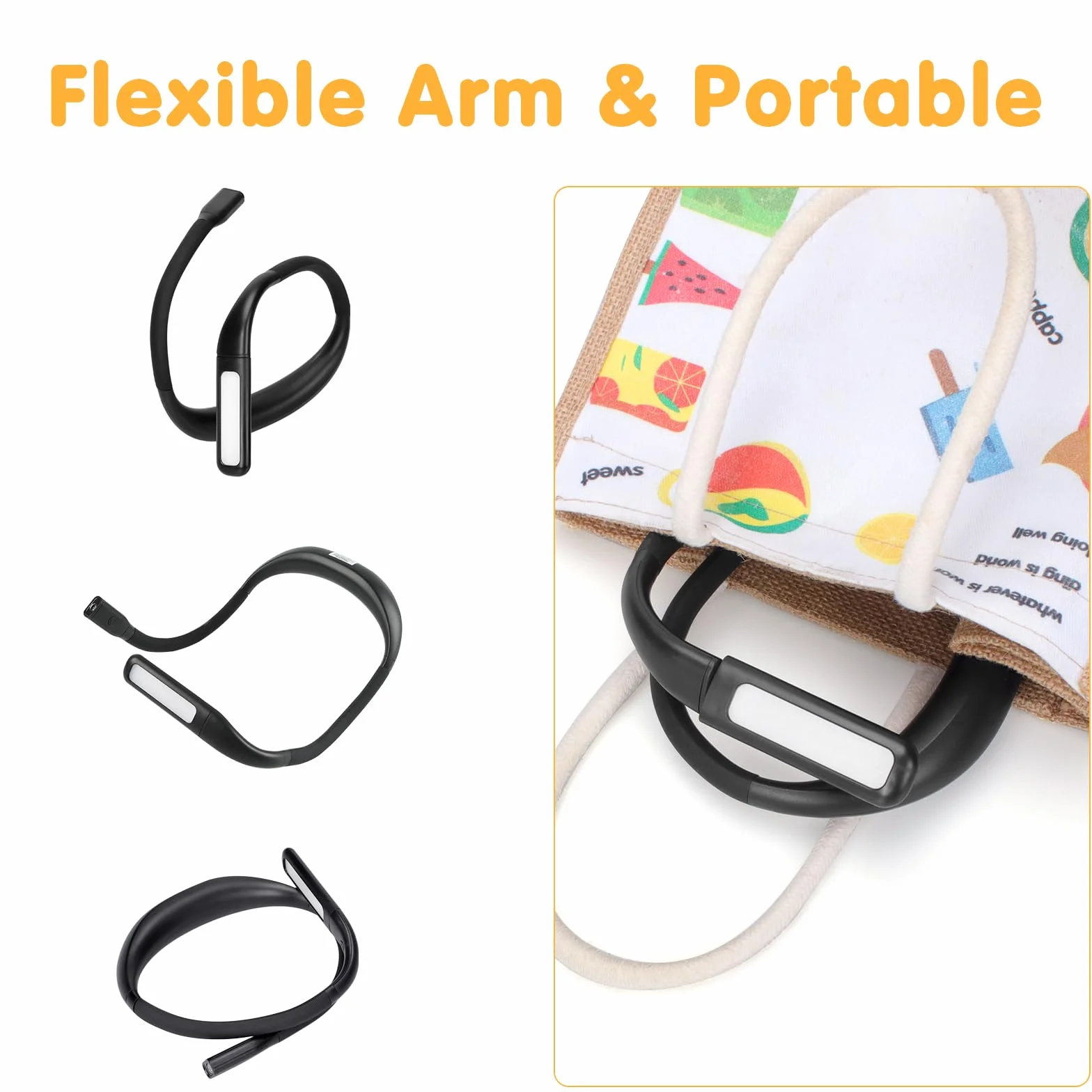 Alyvisun Lampka do Czytania Książki Na Szyję, LED Lampki Do Książek w Łóżku USB Ladowania Przenośne Neck Reading Book Light na Drutach, Napraw, Podróży, na Kemping