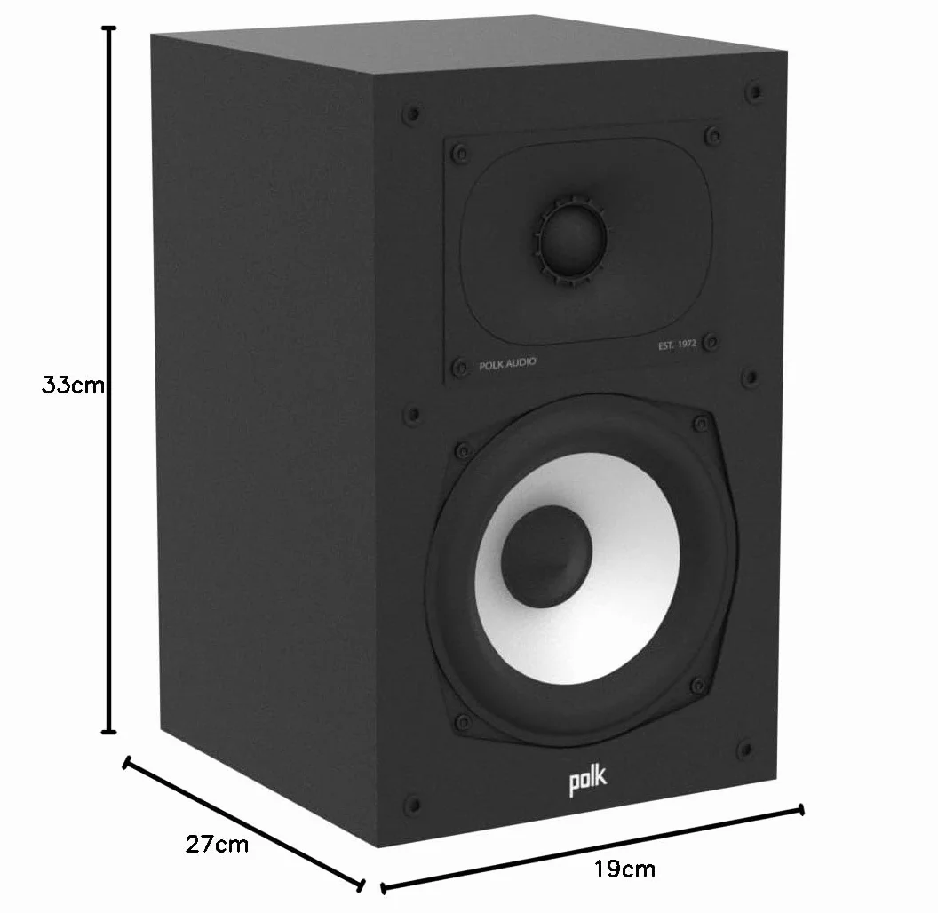 POLK AUDIO MXT20BK MXT20BKor XT20 Boekenplank Luidsprekers met Hoge Resolutie, Boekenplank Speakers met Hi-Res Gecertificeerde Prestaties, Dolby Atmos-gecertificeerd en DTS:X-compatibel MXT20BK- Zwart