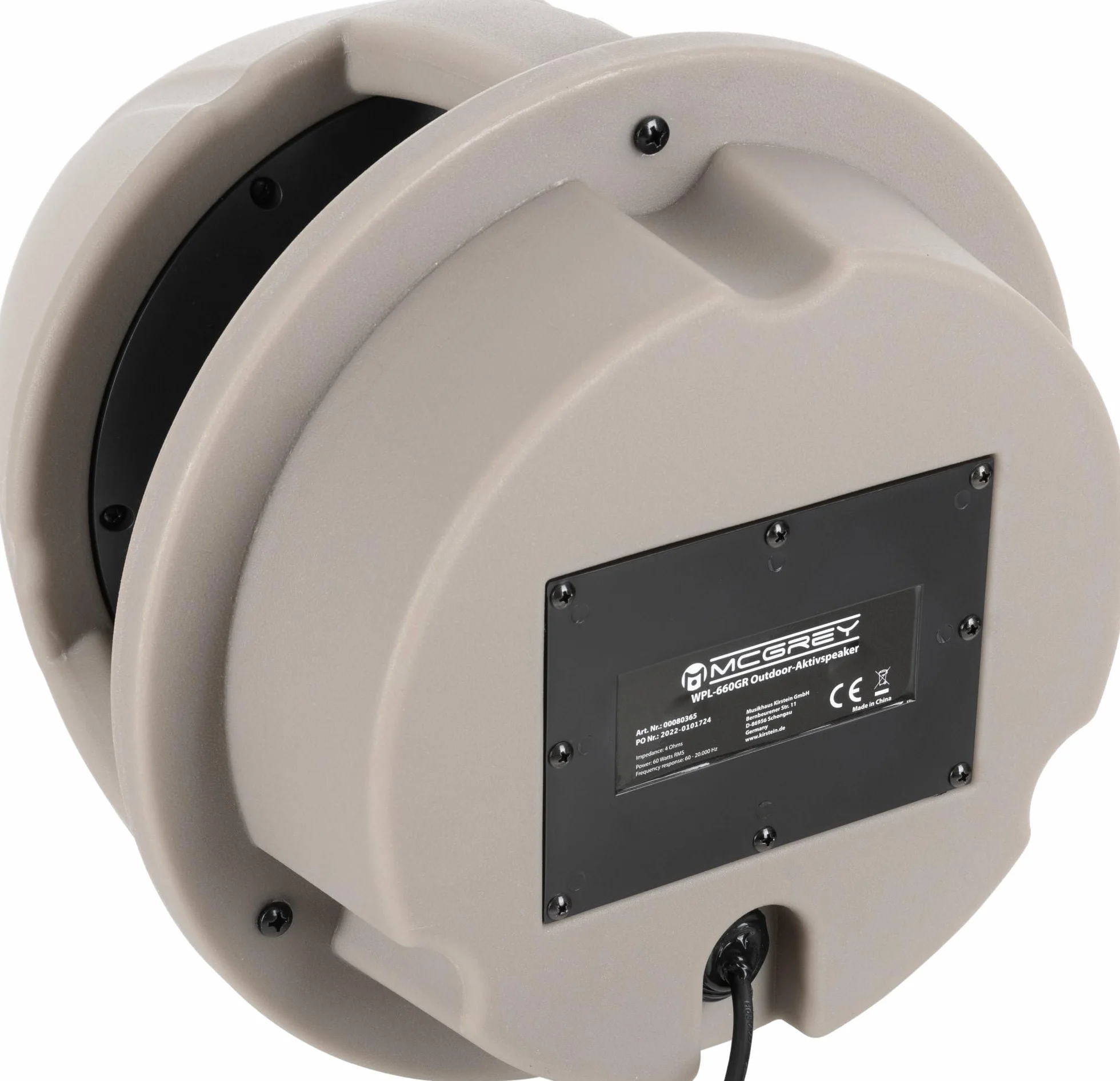 McGrey WPL-660GY Głośnik zewnętrzny 360° Bluetooth IP56 Wodoodporny Szary
